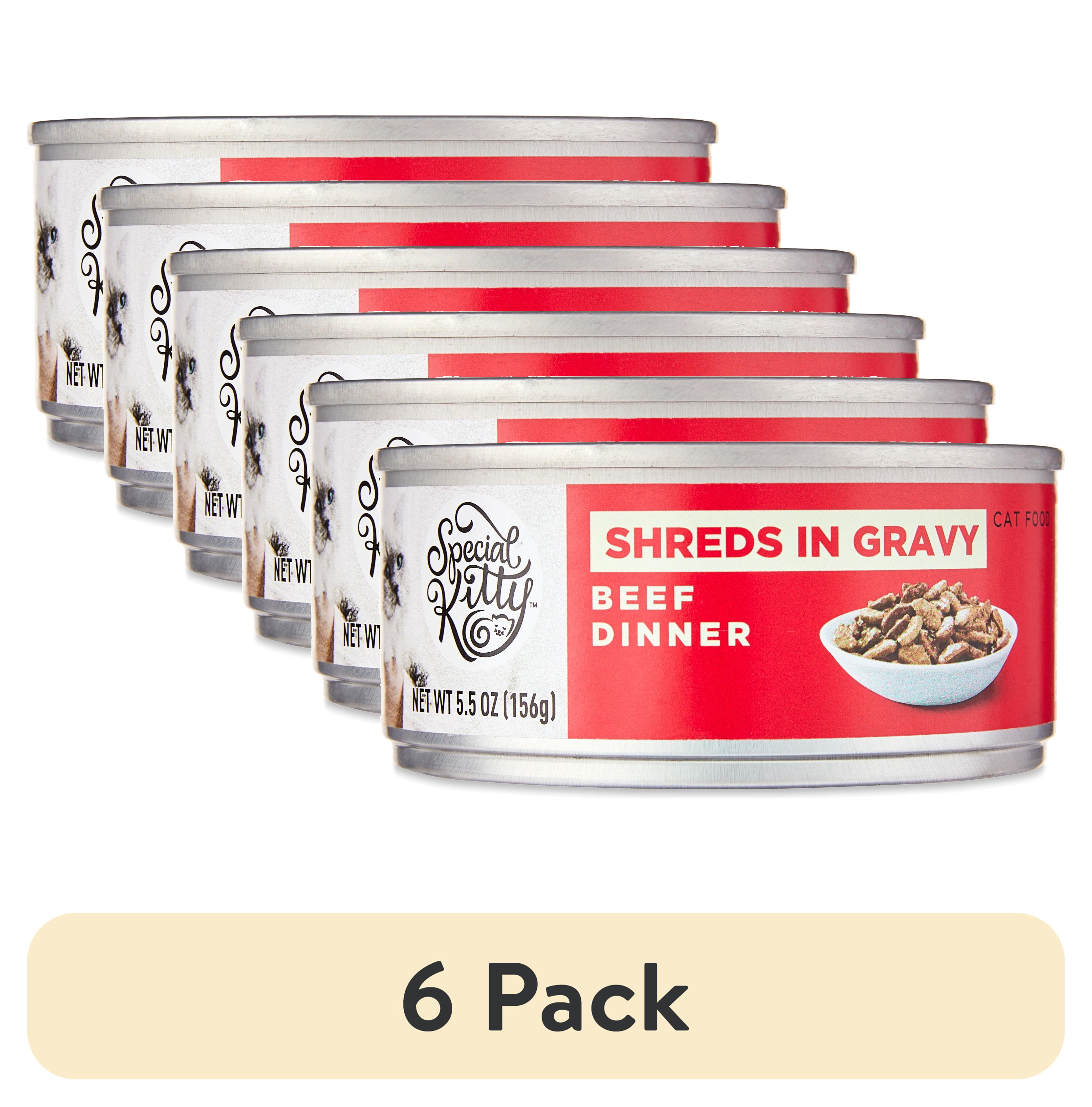 Special Kitty Beef Dinner Shreds in Gravy Wet Cat Food (6 Pack, 5.5 oz) beu10