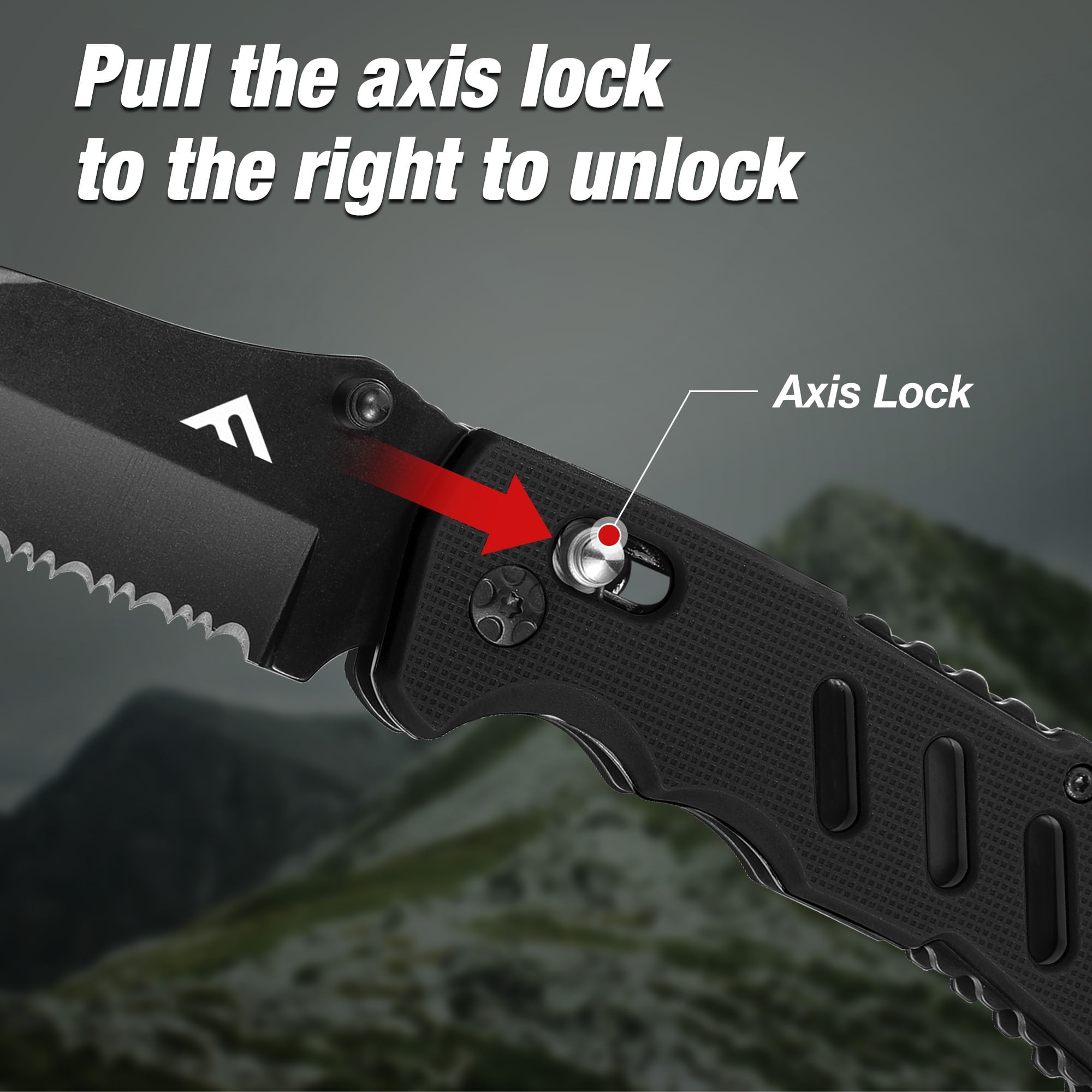 FLISSA Folding Pocket Knife with Glass Breaker and Seatbelt Cutter (Black, 3.5 in) ncwqy