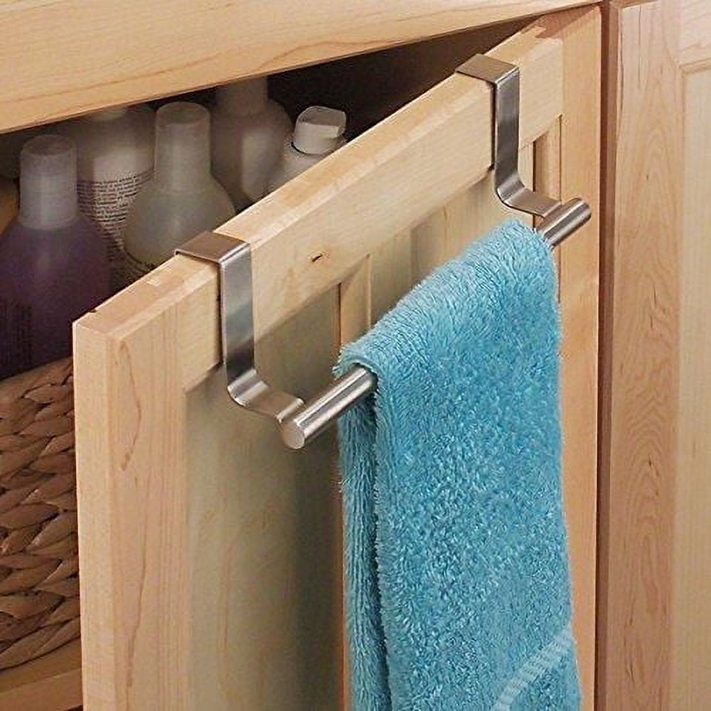 Codream Stainless Steel Kitchen Towel Bar Holder (Over-the-Cabinet Door, Silver, 9.25 in x 2.56 in x 2.56 in) ucfk5