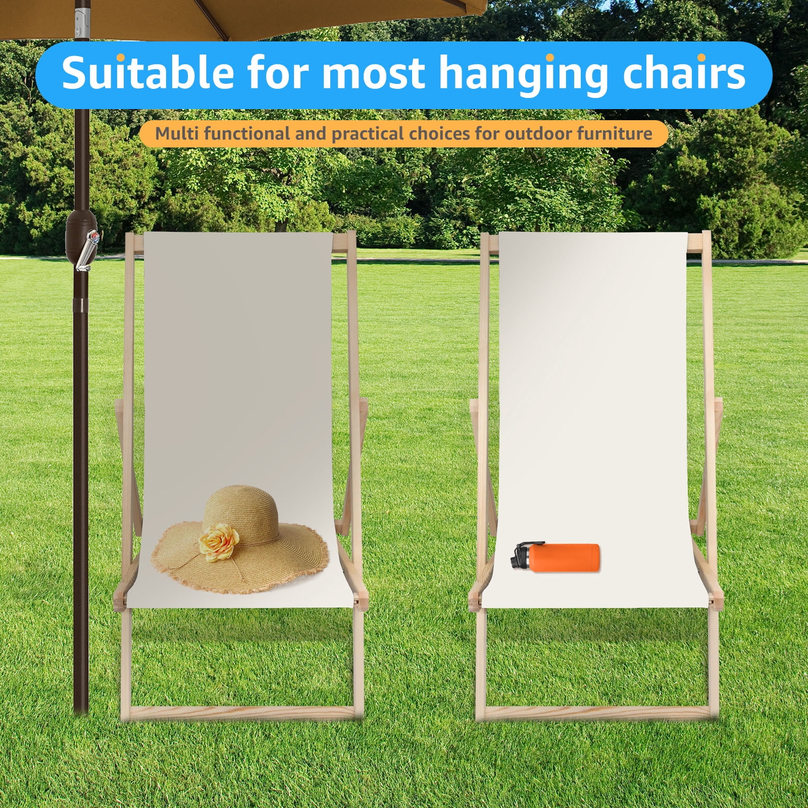 FYJUCPA Sling Chair Replacement Fabric, Heavy-Duty Outdoor Patio Canvas for Lounge and Beach Chairs (Beige, 45.3 x 16.9 in) ua5ym - Image 5