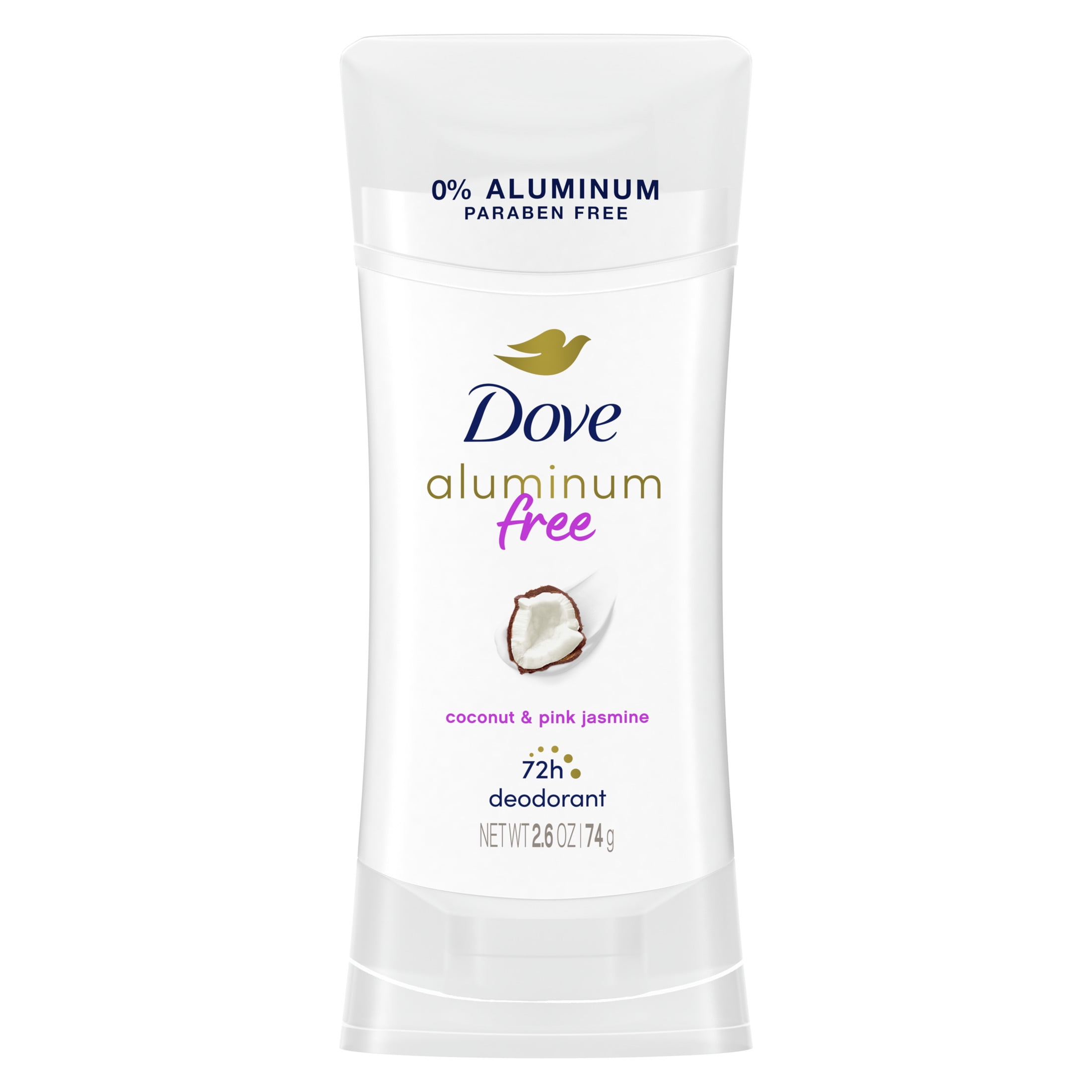 Dove 0% Aluminum Deodorant Stick for Women, Coconut and Pink Jasmine Scent (Pink, 2.6 oz) cyzt6