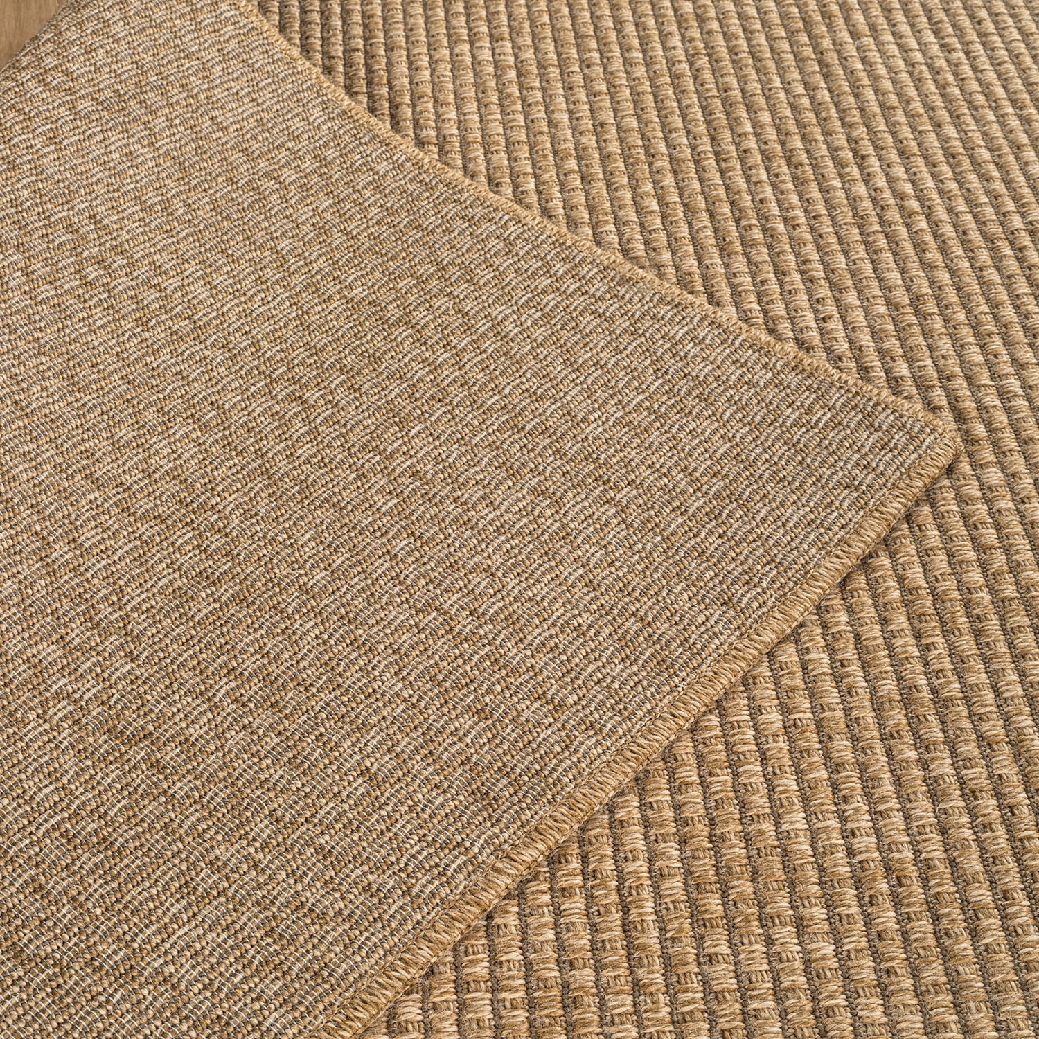 CAMILSON Indoor Outdoor Farmhouse Area Rug, Durable Polypropylene Woven Floor Mat (Natural, 5 ft x 7 ft) w2w6w
