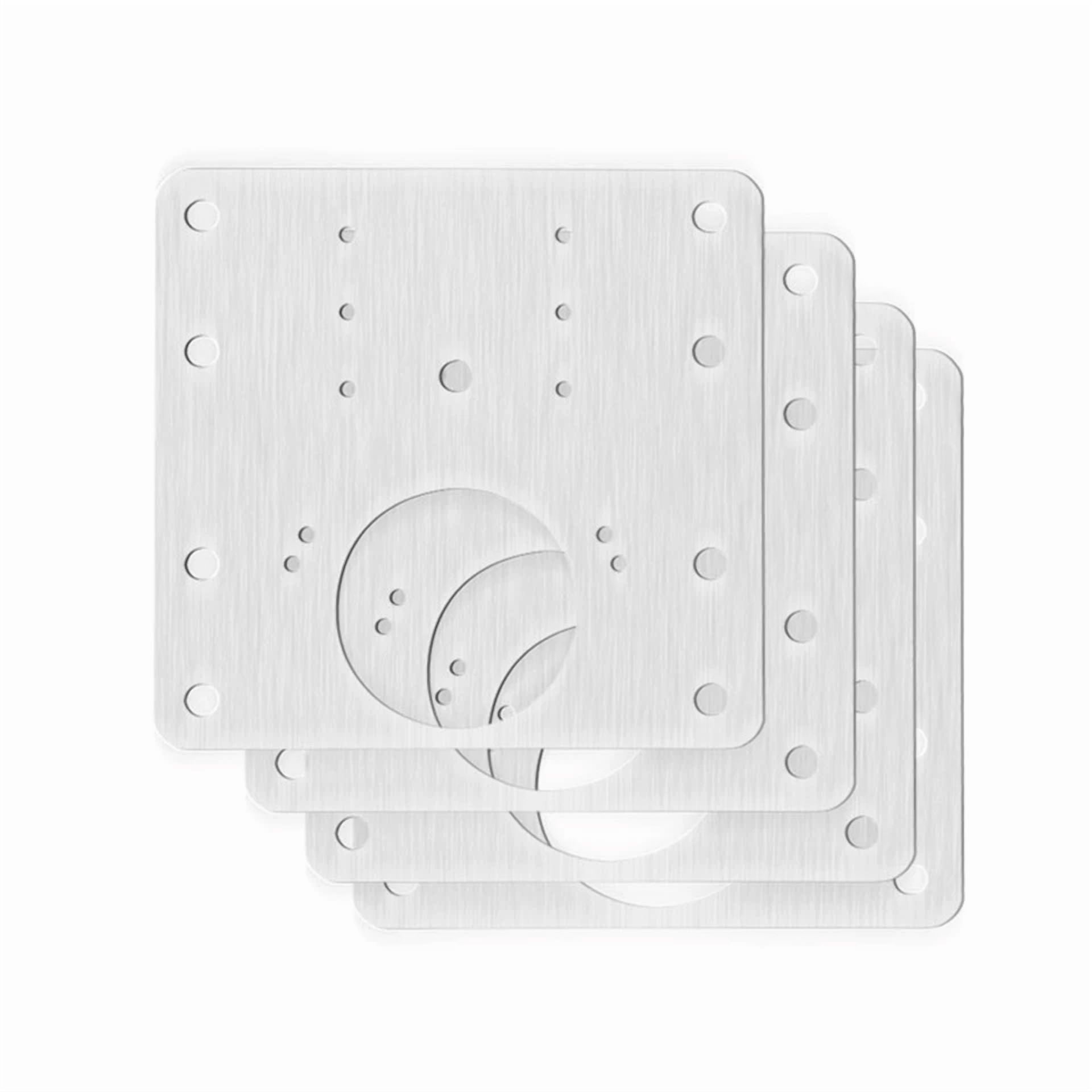 VAULT Cabinet Hinge Repair Plate Kit, Heavy-Duty Stainless Steel Furniture Fix (4 in x 4 in) xkjc7