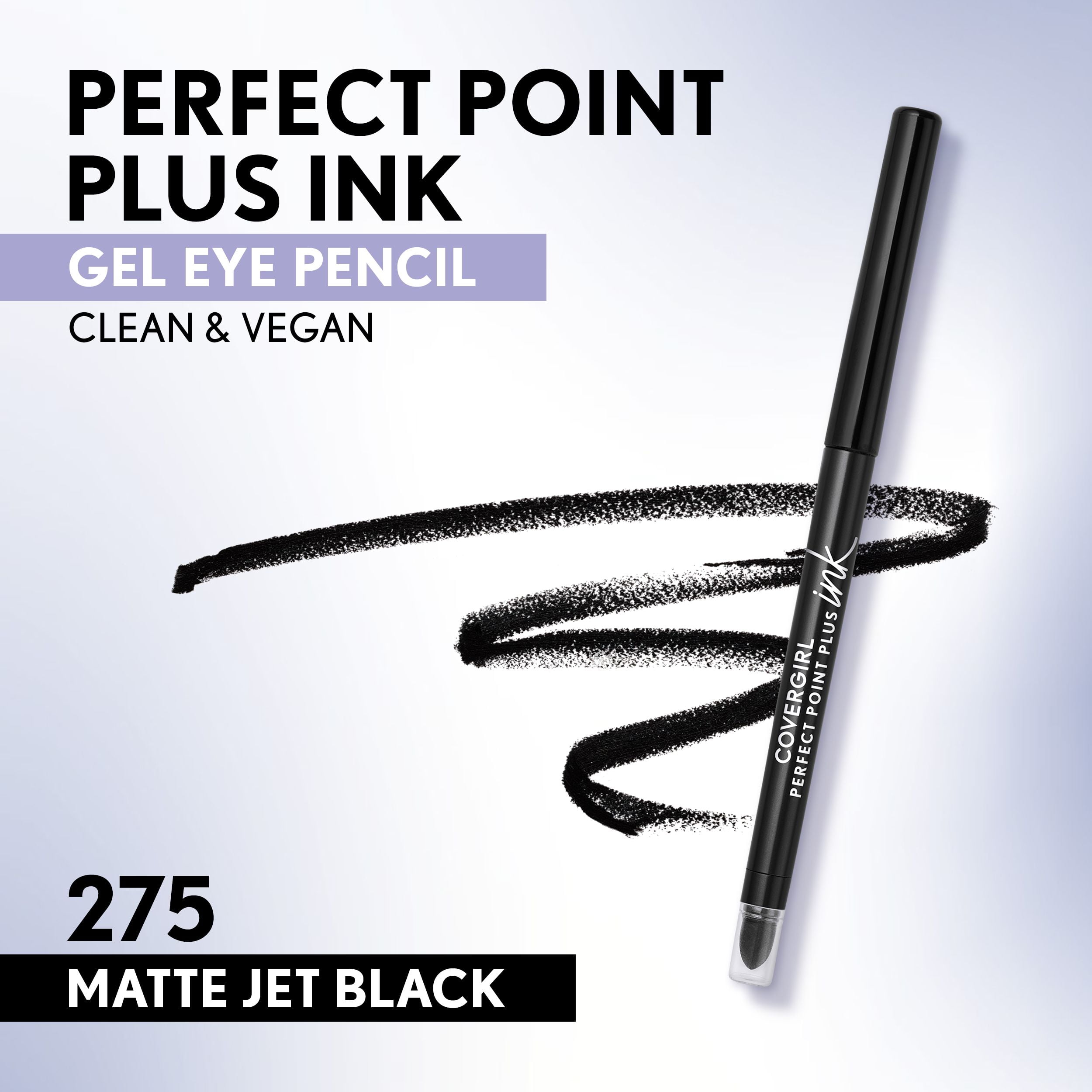 COVERGIRL Perfect Point Plus Ink Eyeliner, Waterproof Gel Formula, Long-lasting Precision Tip (Matte Jet Black, 0.01 oz) 0zh2p