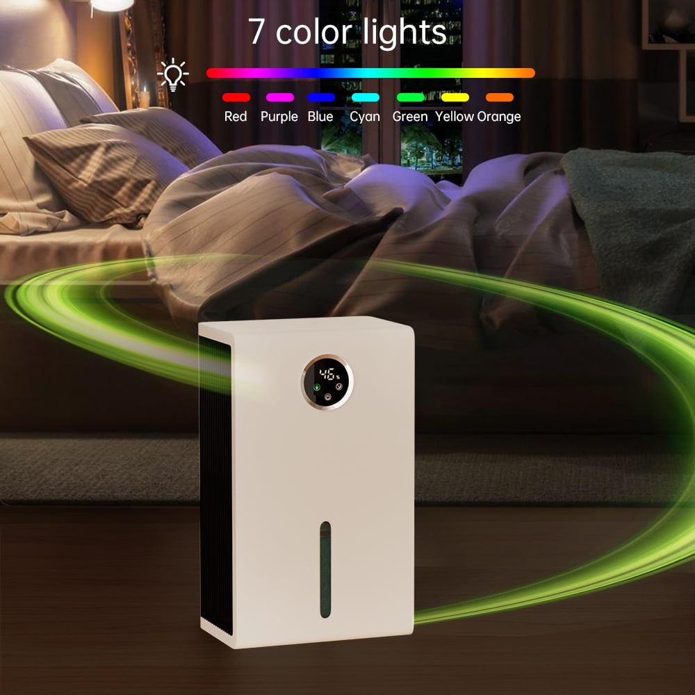 Topteng Dehumidifier for Home, Quiet Portable Air Dryer with LED Touch Screen and 7-Color Ambient Light (White, 120 oz) iqgjl