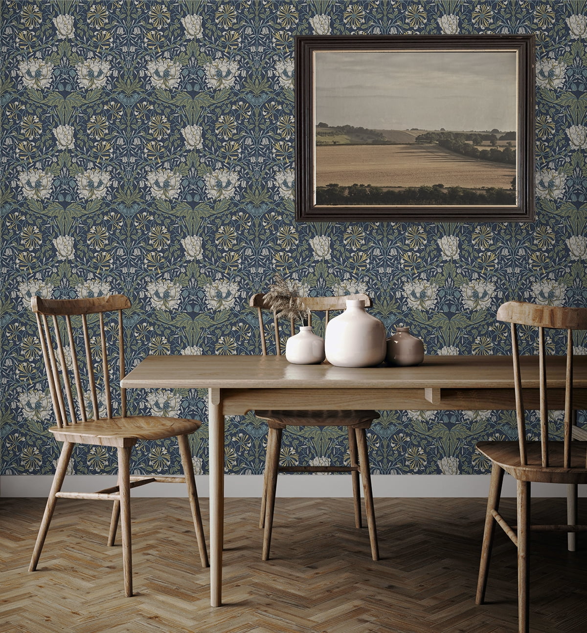 NextWall Ogee Flora Peel and Stick Wallpaper (Floral, 20.9 in. W x 18 ft. L) yigvj