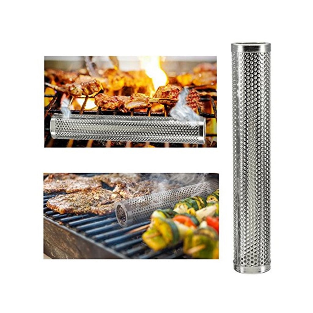 Milue Stainless Steel BBQ Smoker Generator for Hot and Cold Smoking (Silver, 12 in) asgty