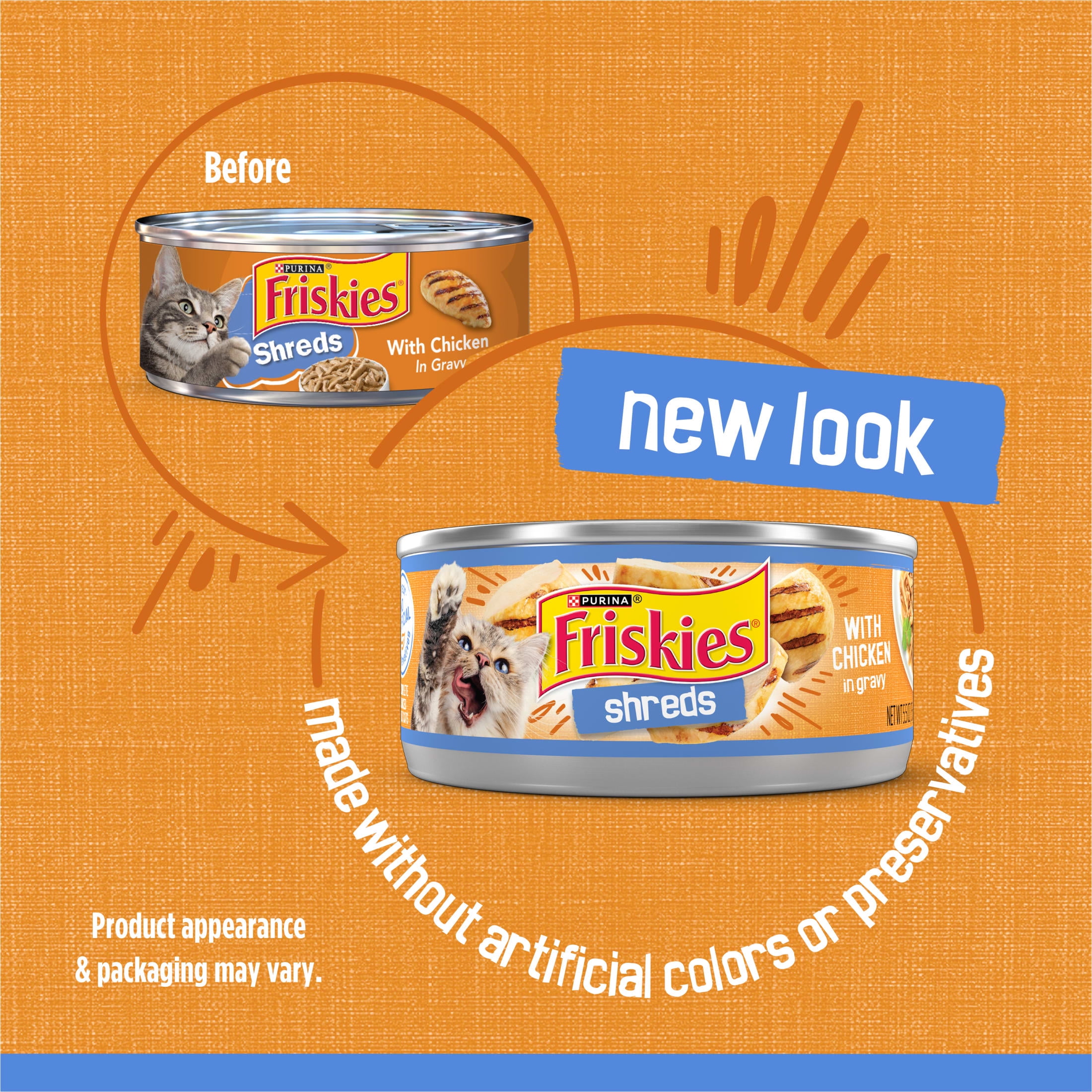 Friskies Shreds Chicken in Gravy Wet Cat Food (5.5 oz) lb0me