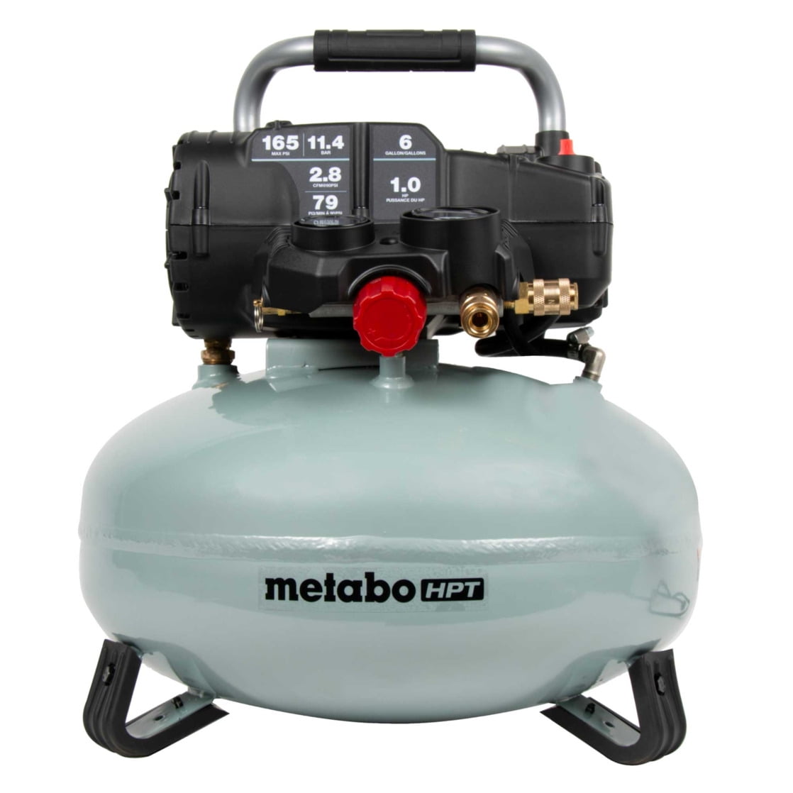 Metabo HPT Pancake Air Compressor, Oil-Free High-Efficiency Motor (6 Gallon) 2falj