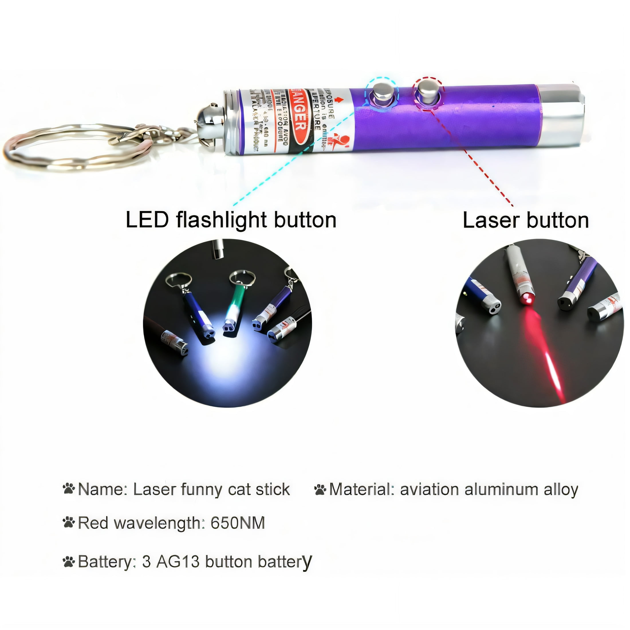 BESTSKY Interactive Laser Pointer for Cats and Kittens (Red, 1 Pack) ehuwf