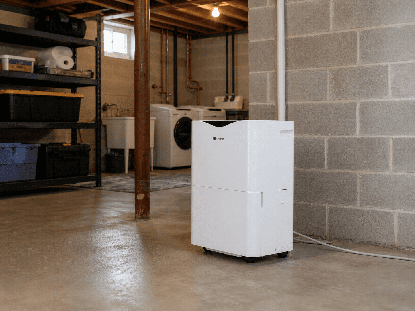 Hisense HD3526 Portable Dehumidifier for Large Spaces (35 Pint, 3000 Sq. Ft. Coverage, Refurbished) k08kl