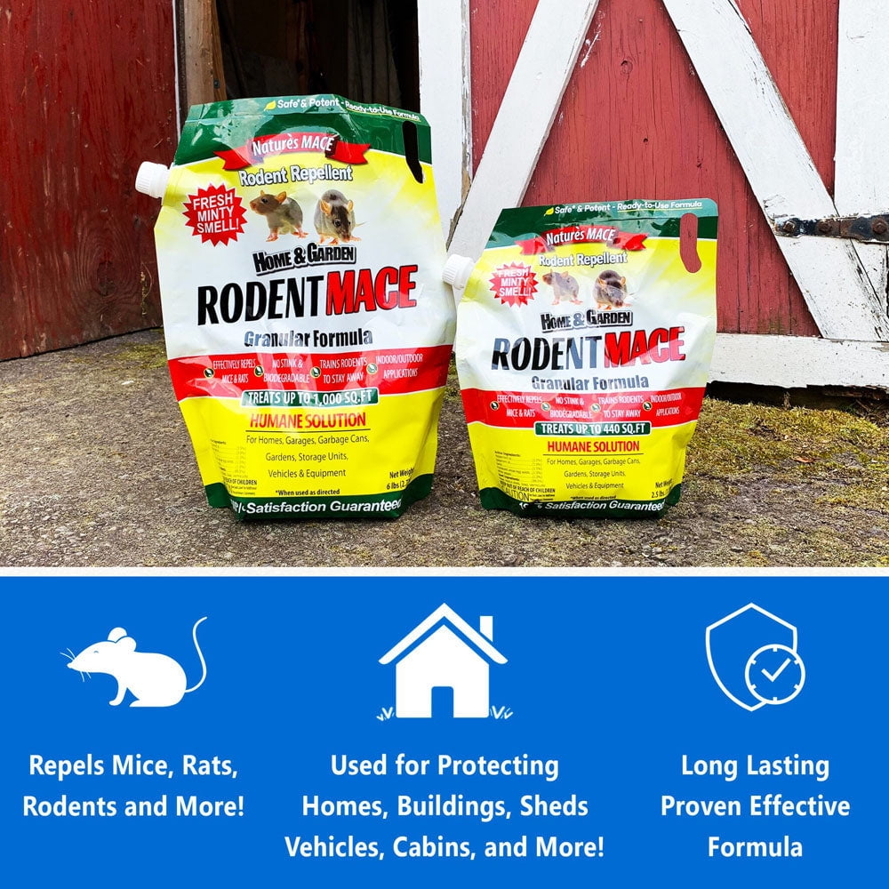 Nature's MACE Rodent Repellent Granular Formula for Mice Rats Squirrels and Chipmunks (6 lb) pgrhs