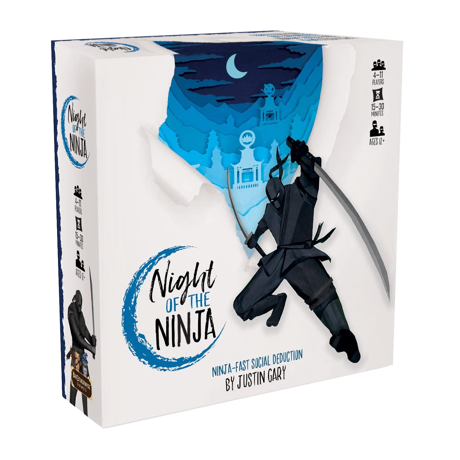 Brotherwise Games Night of the Ninja Social Deduction Strategy Card Game (1 Pack) asl14