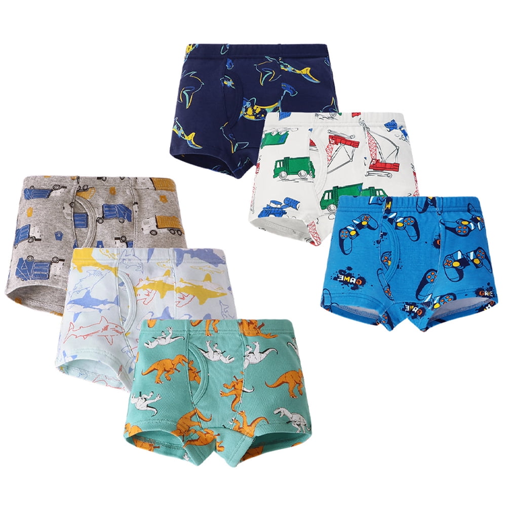 Esaierr Boys Dinosaur Boxer Briefs Soft Cotton Underwear (Multi-Pack, 3-8 Years) a3k80