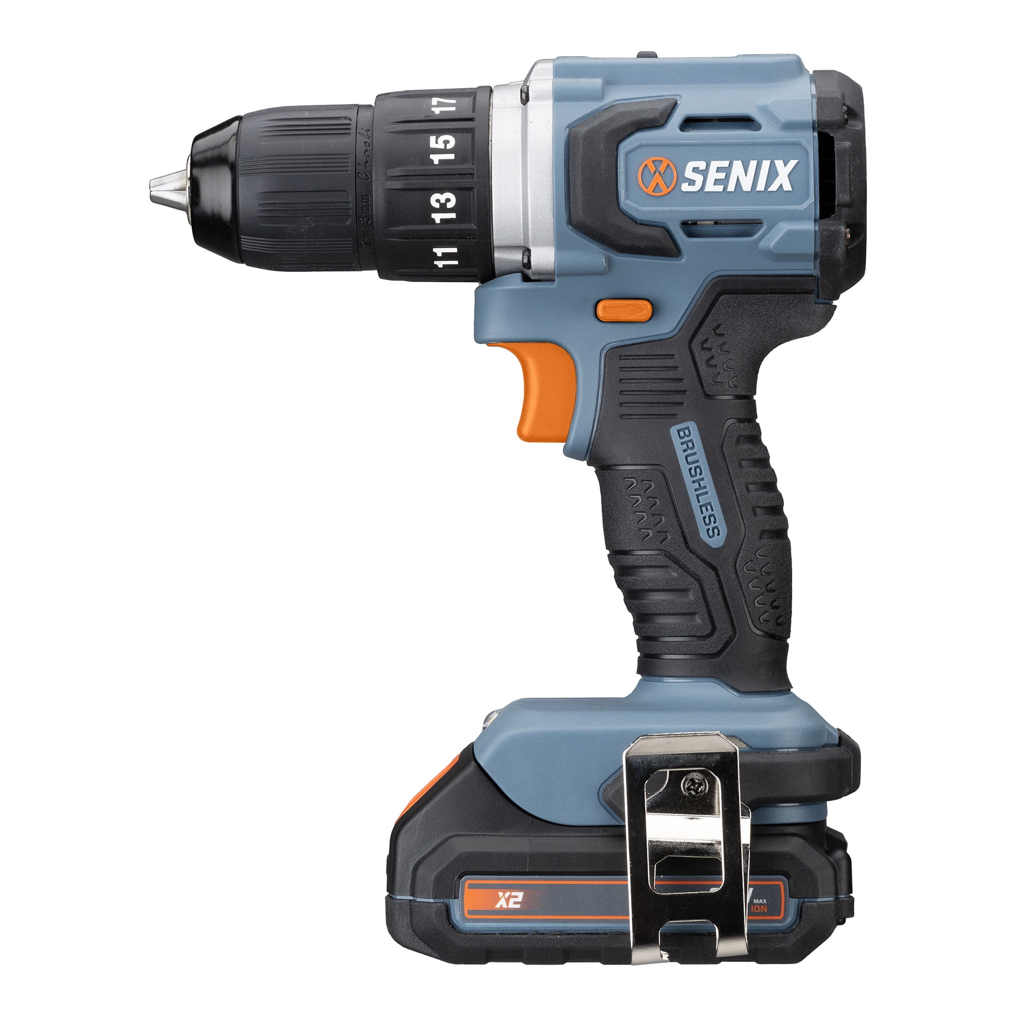 Senix 20V Cordless Power Tool Set with Keyless Drill and Hex Impact Driver (Blue, 2-Tool Kit) c8ixj - Image 5