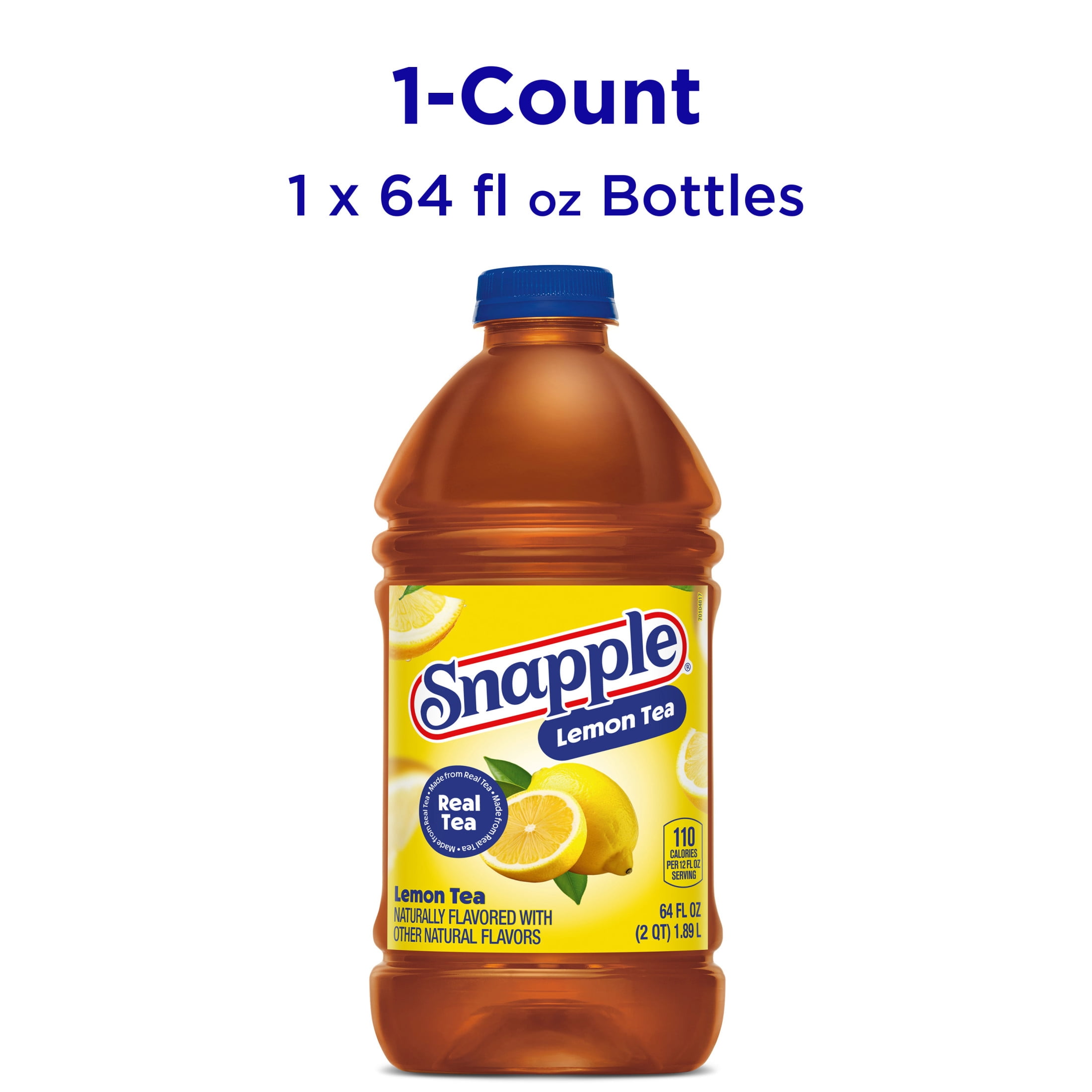 Snapple Natural Lemon Tea, All Natural Black and Green Tea Blend (64 fl oz) fqorv