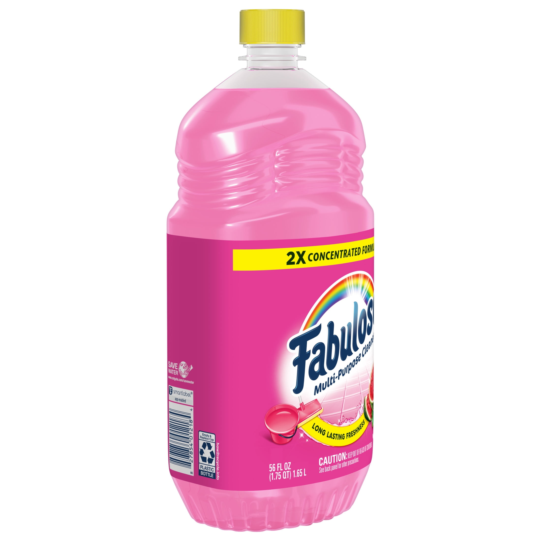 Fabuloso 2X Multi-Purpose Cleaner, Concentrated Surface & Floor Cleaner, Watermelon Scent (56 fl oz) 7ene5
