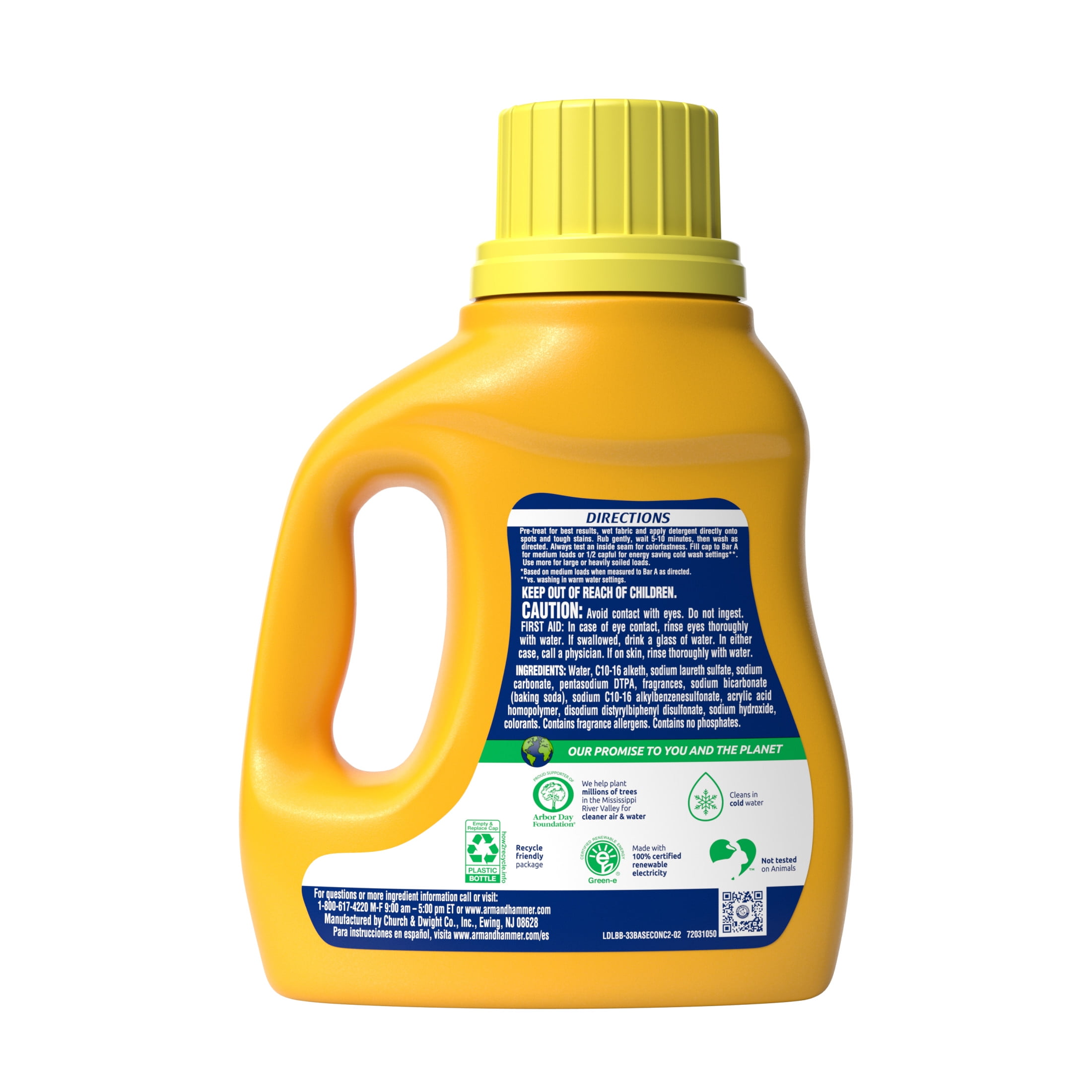 ARM & HAMMER Liquid Laundry Detergent, Clean Burst Fresh Scent, Deep Cleaning Formula (33 fl oz) jo1c9