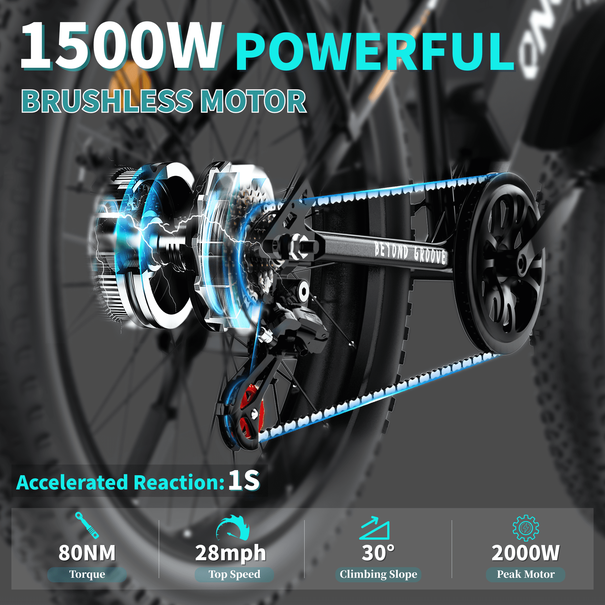 HILLVIGO Electric Mountain Bike for Adults, 2000W Peak Motor, 26 in Fat Tire E-Bike, 48V 15Ah Battery, 7-Speed Shimano (Black, 26 in) 83nm2