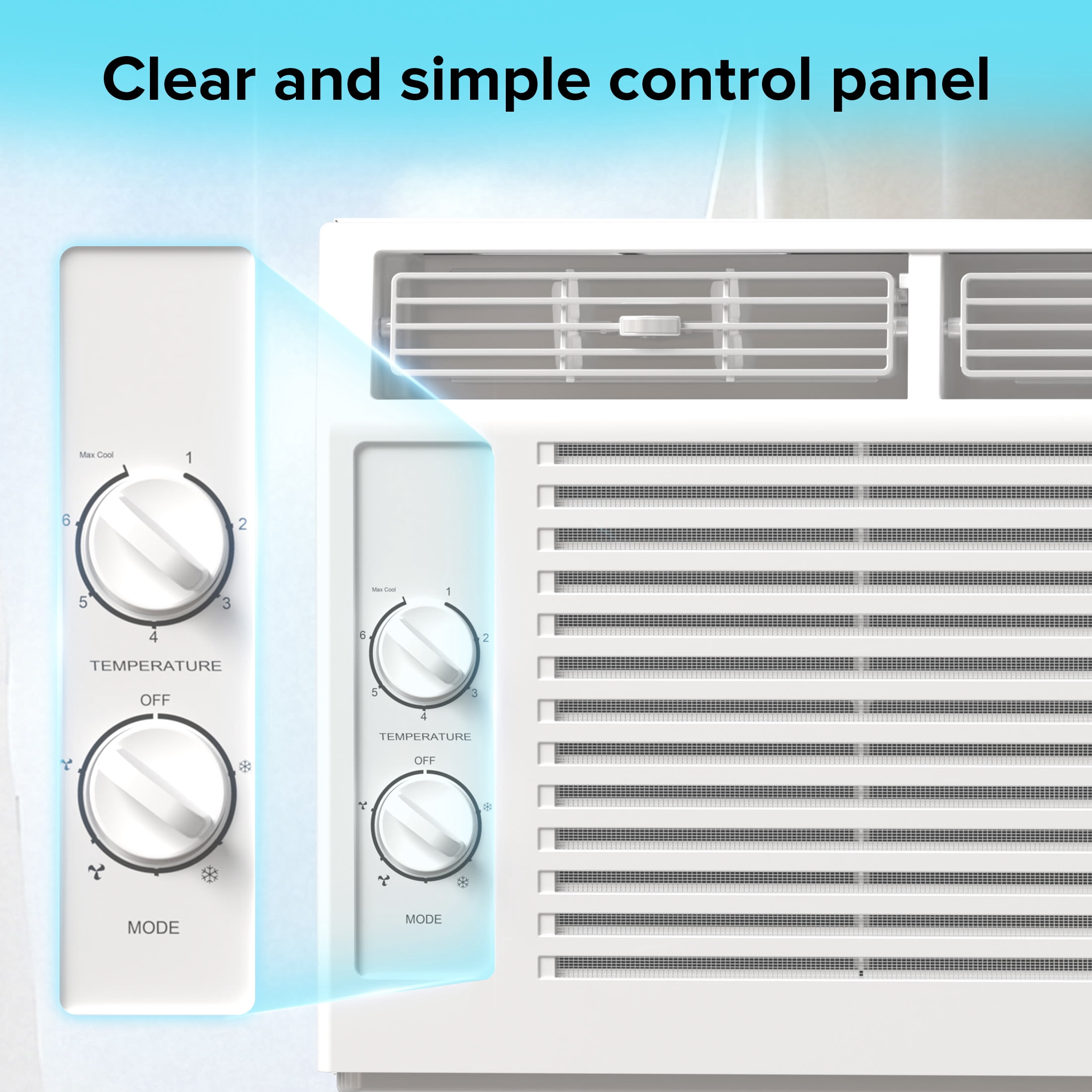 KissAir 5000 BTU Window Air Conditioner for Small Rooms (White, 150 sq.ft) dnsam