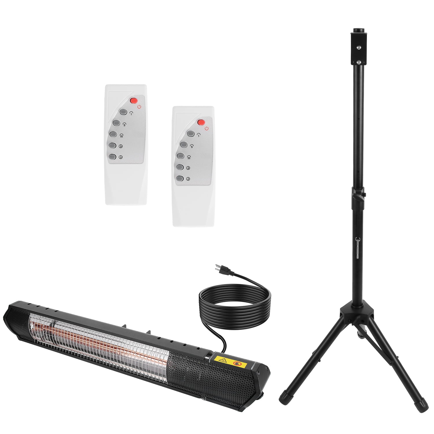 Imountek 1500W Infrared Electric Patio Heater with Adjustable Tripod Stand and Wall Mount (Black, 65.55 in) lnm4y