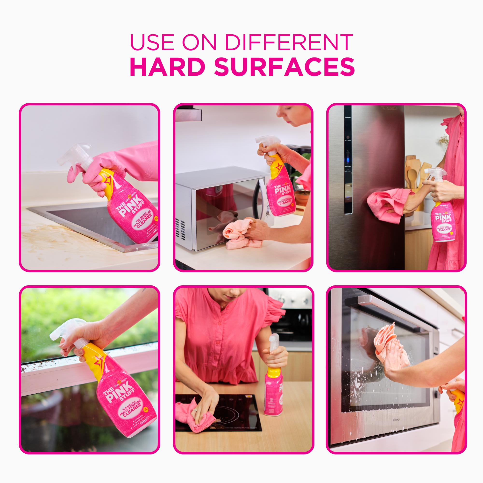 The Pink Stuff Multi-Purpose Cleaner Spray, Heavy-Duty Surface Degreaser (Pink, 25.36 fl oz) 1bb56