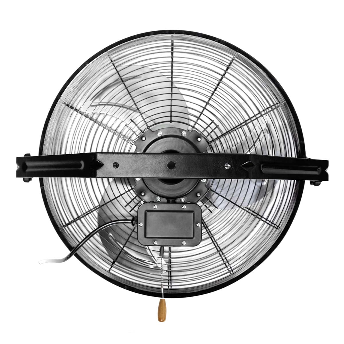 MaxxAir 18 in. High Velocity Wall Mount Fan with Hanging Bar (Black, 18 in) q8hak