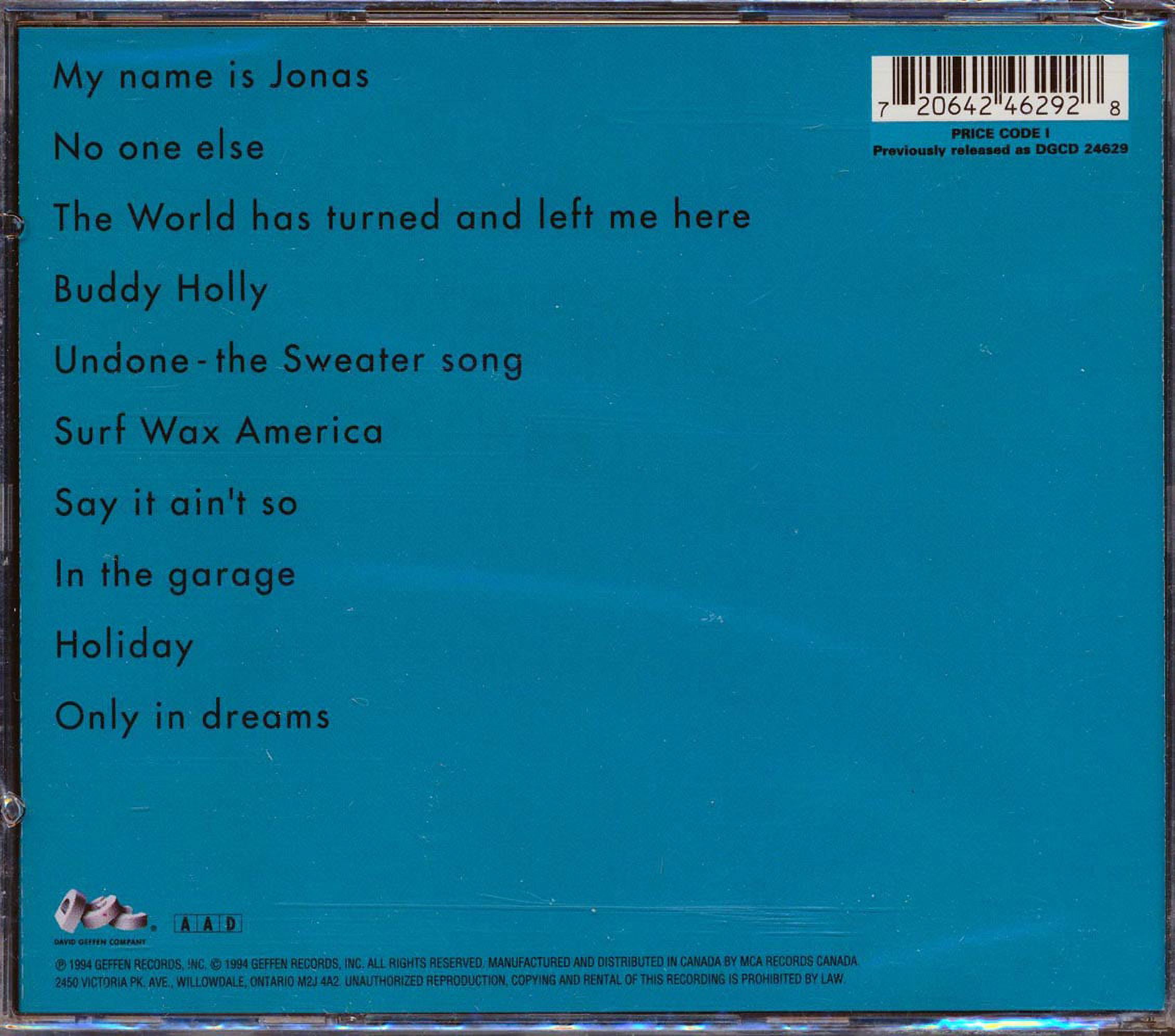Geffen Records Weezer The Blue Album Audio CD (Standard Edition) wk3sa