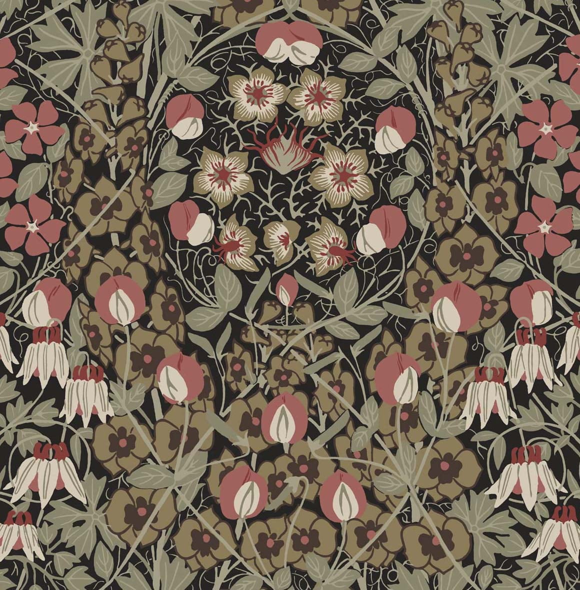 NextWall Tulip Garden Peel and Stick Wallpaper (Red, 20.5 in x 18 ft) l7qxy