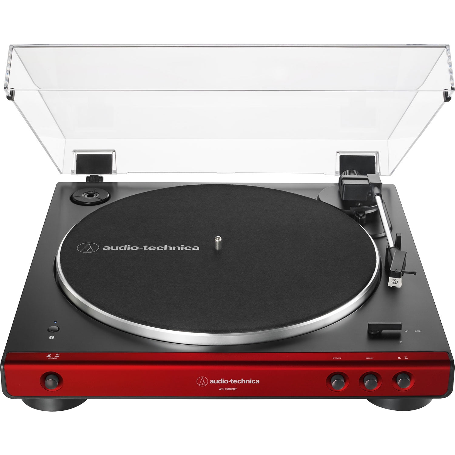 Audio-Technica AT-LP60XBT-RD Fully Automatic Bluetooth Stereo Turntable Bundle (Red, 12 in) o70wq - Image 2