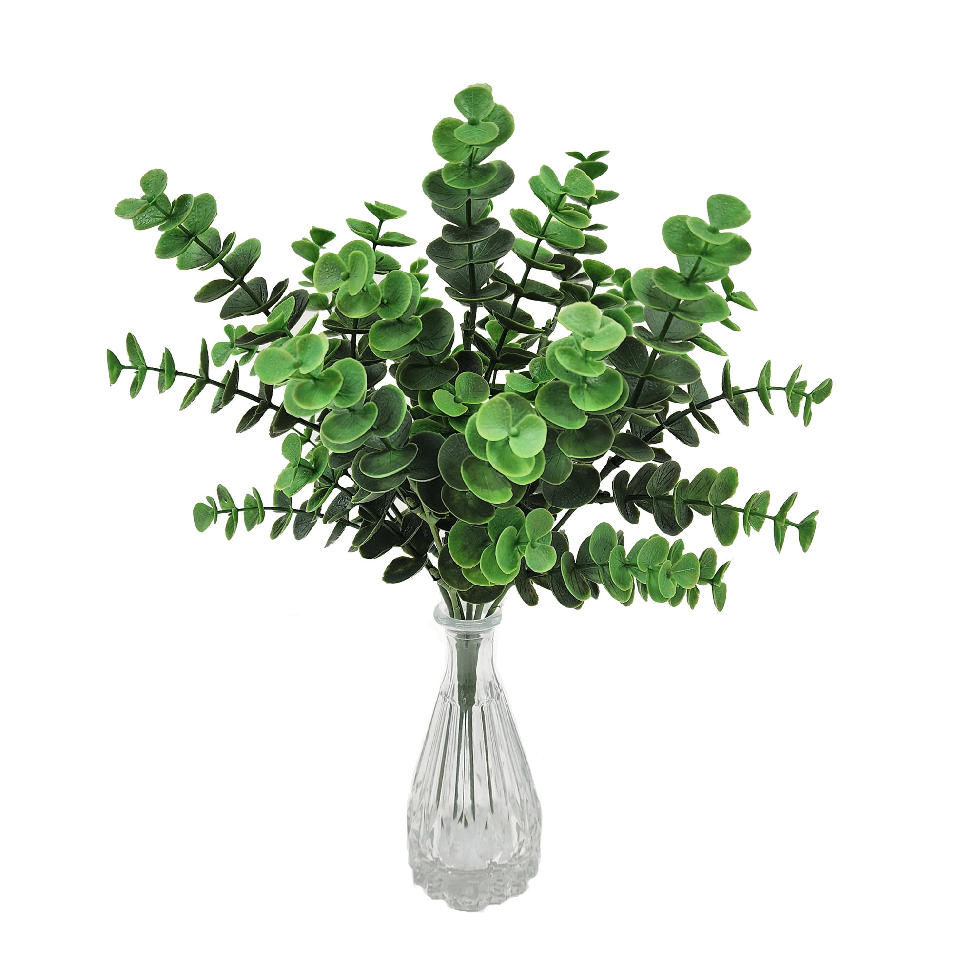 Mainstays Artificial Eucalyptus Flower Bush for Home Decor (Green, 13.5 in) re4y3