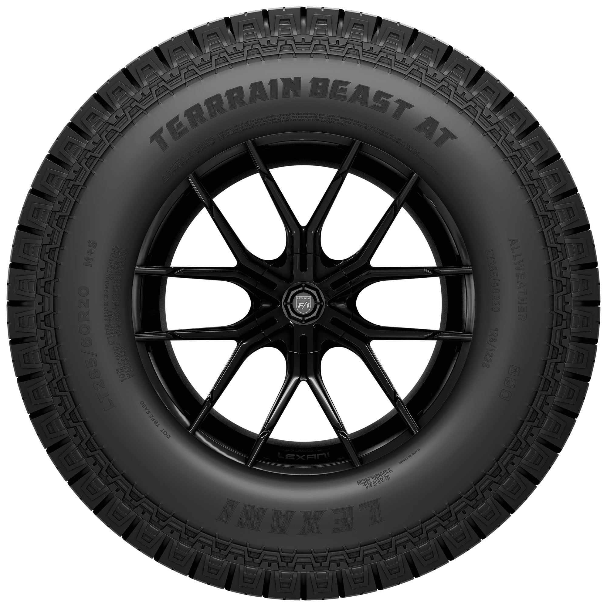 Lexani Terrain Beast AT All-Terrain Light Truck Tire (LT265/70R16, Load Range E) 9g4qz