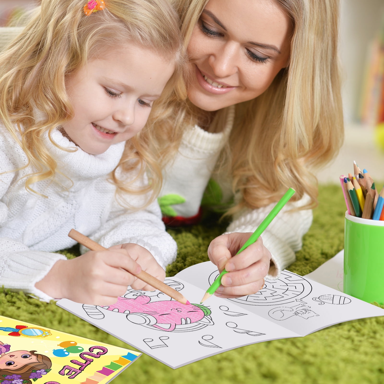 Elfew Coloring and Activity Books for Kids, Educational Mazes and Creative Art Set (20 Pack, 6.7 in x 5.1 in) sfvhh