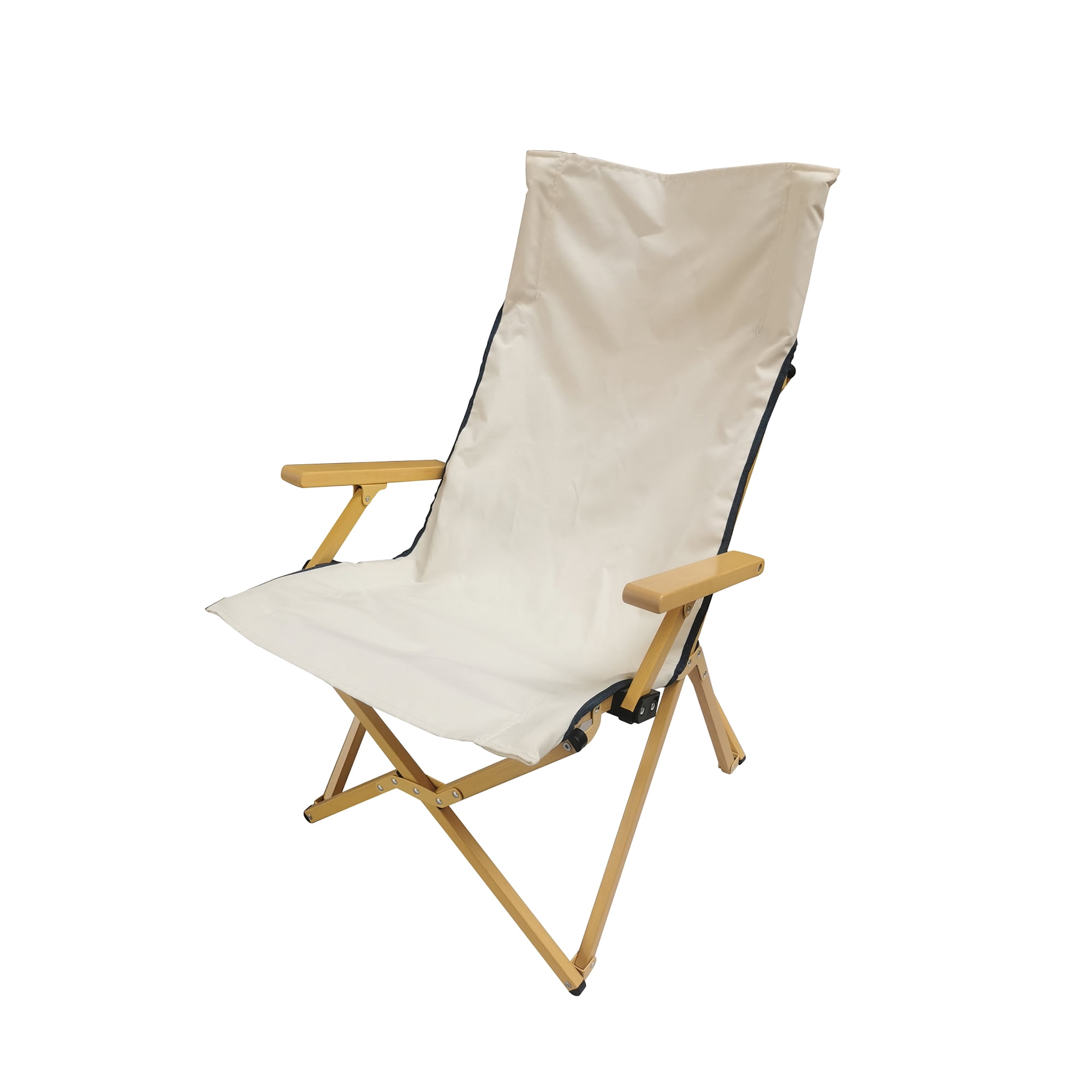 Mainstays Hard Arm Resort Fabric Folding Chair (Beige, 2 Pack) e3ptz