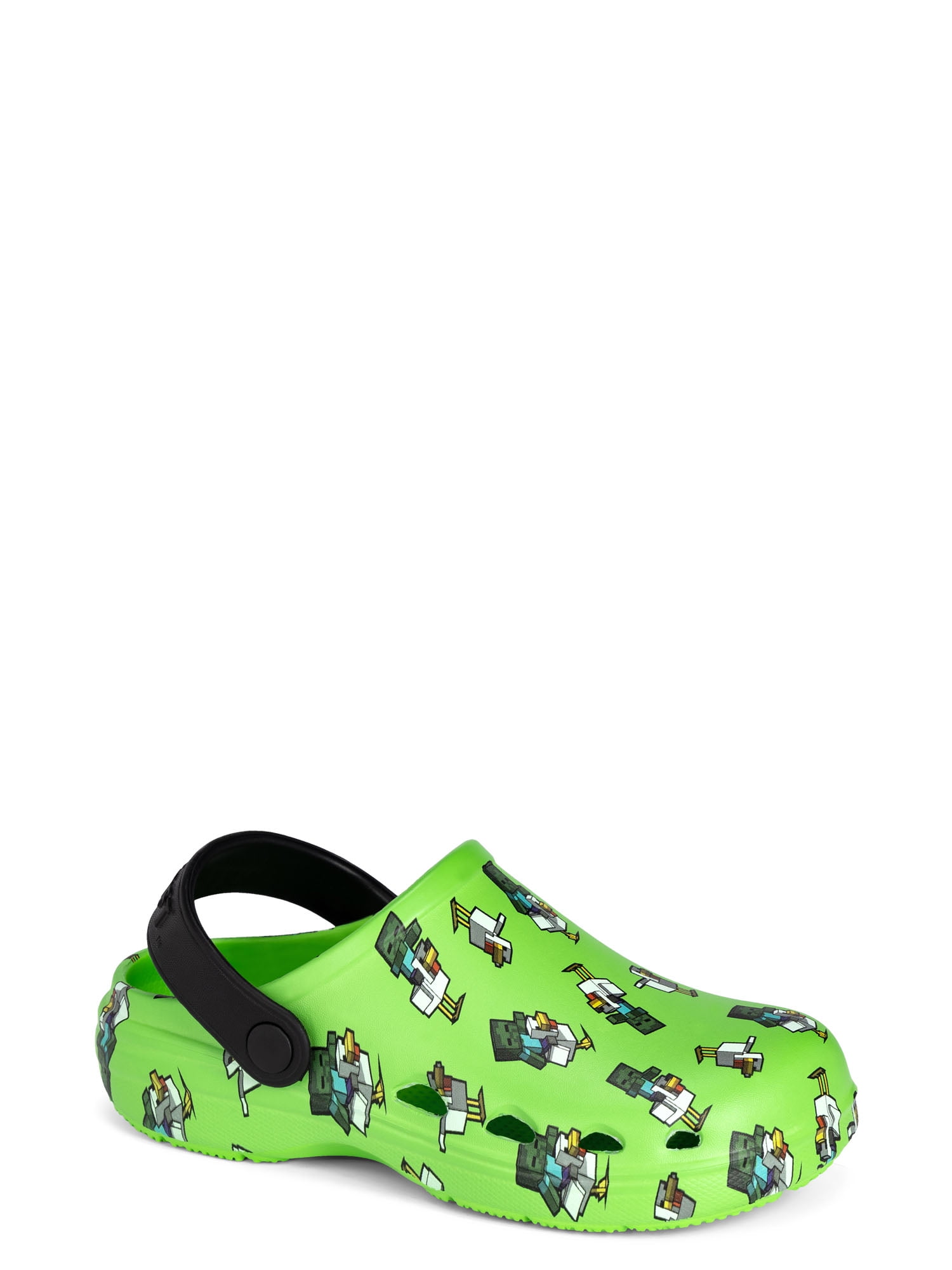 Minecraft Boys EVA Clogs Lightweight Water-Friendly Sandals (Green, 12 Little Kid) qazgs