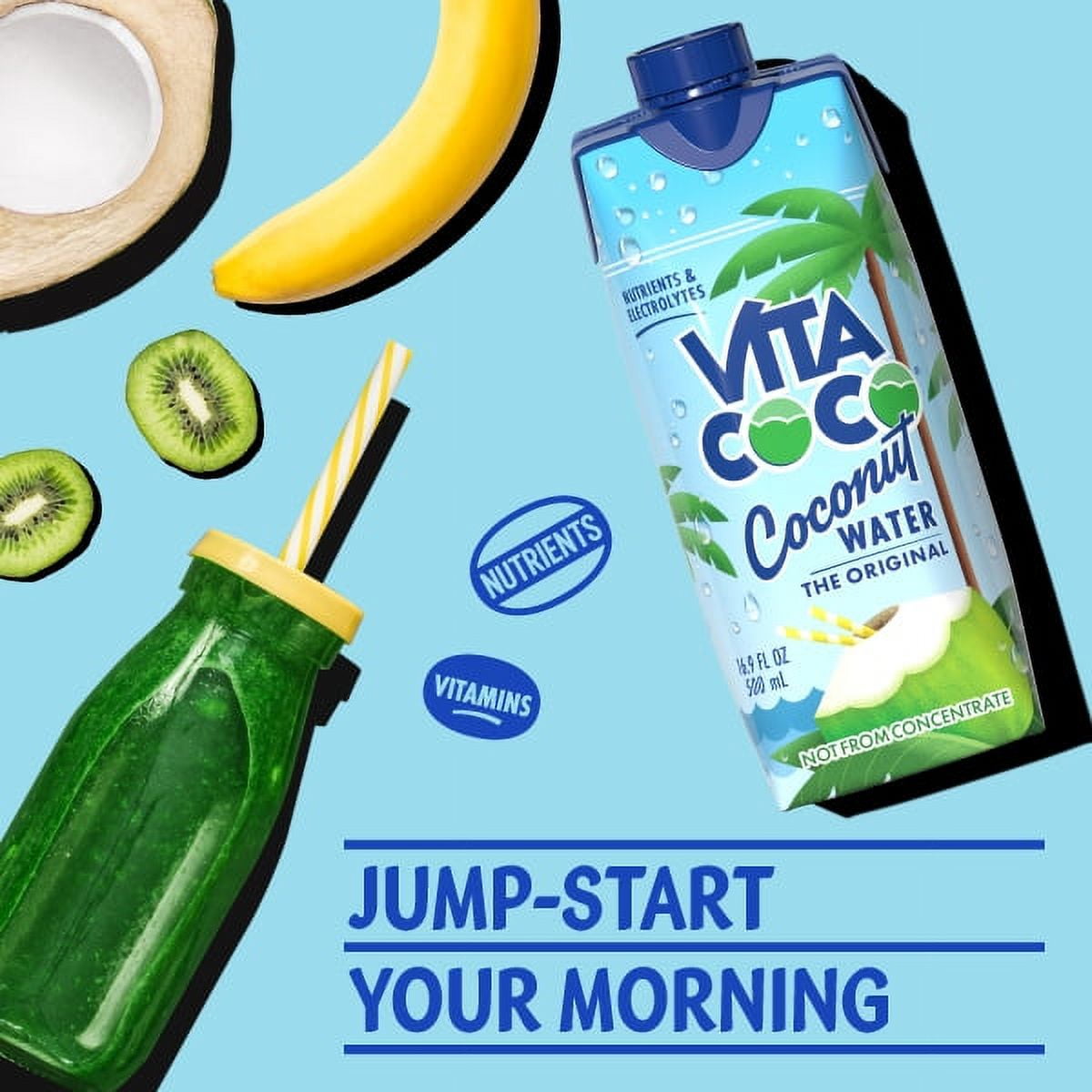 Vita Coco The Original Coconut Water, Nutrient-Rich Natural Electrolyte Hydration (16.9 fl oz) 48f2g