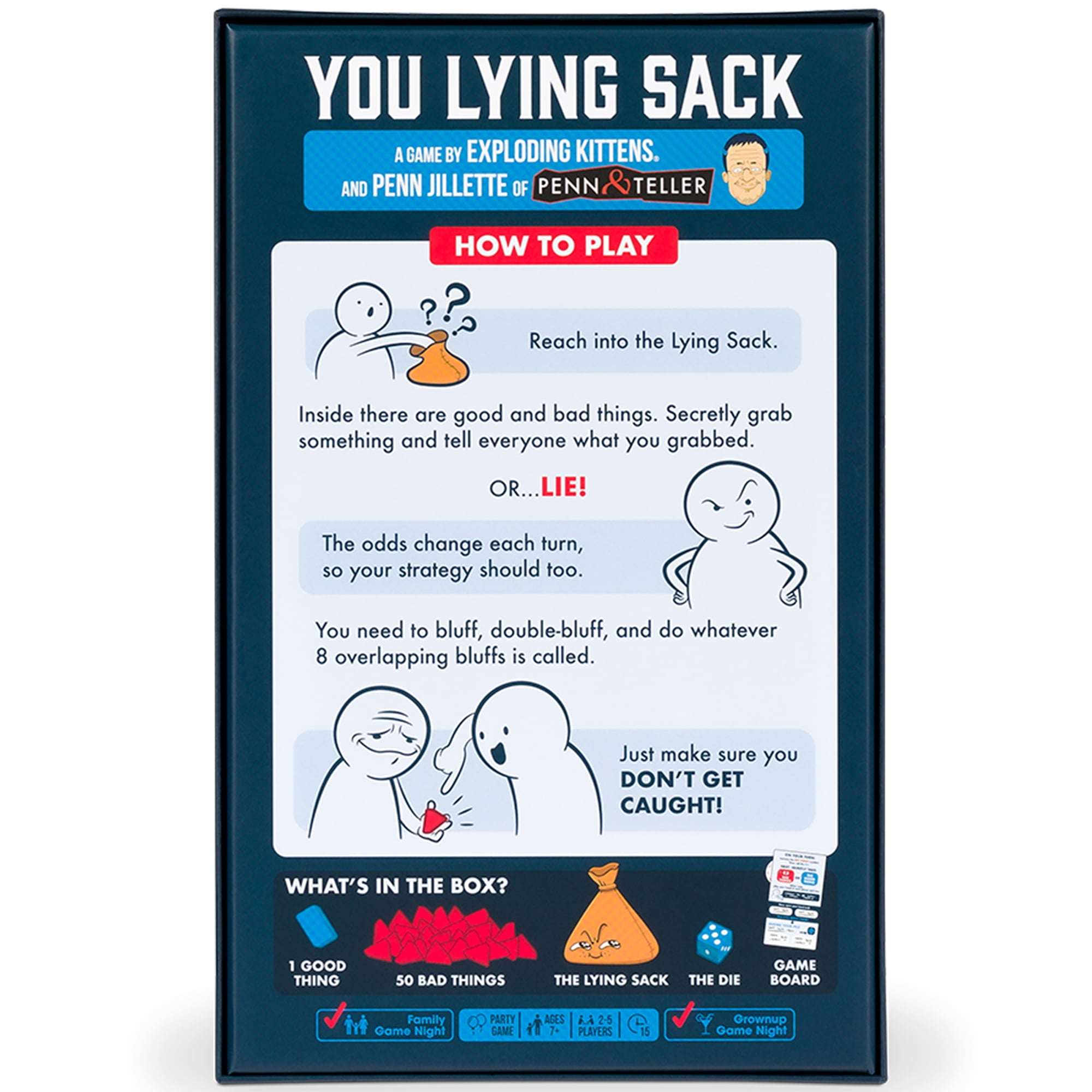 Exploding Kittens You Lying Sack Party Game (Blue, 2-5 Players) i5m43
