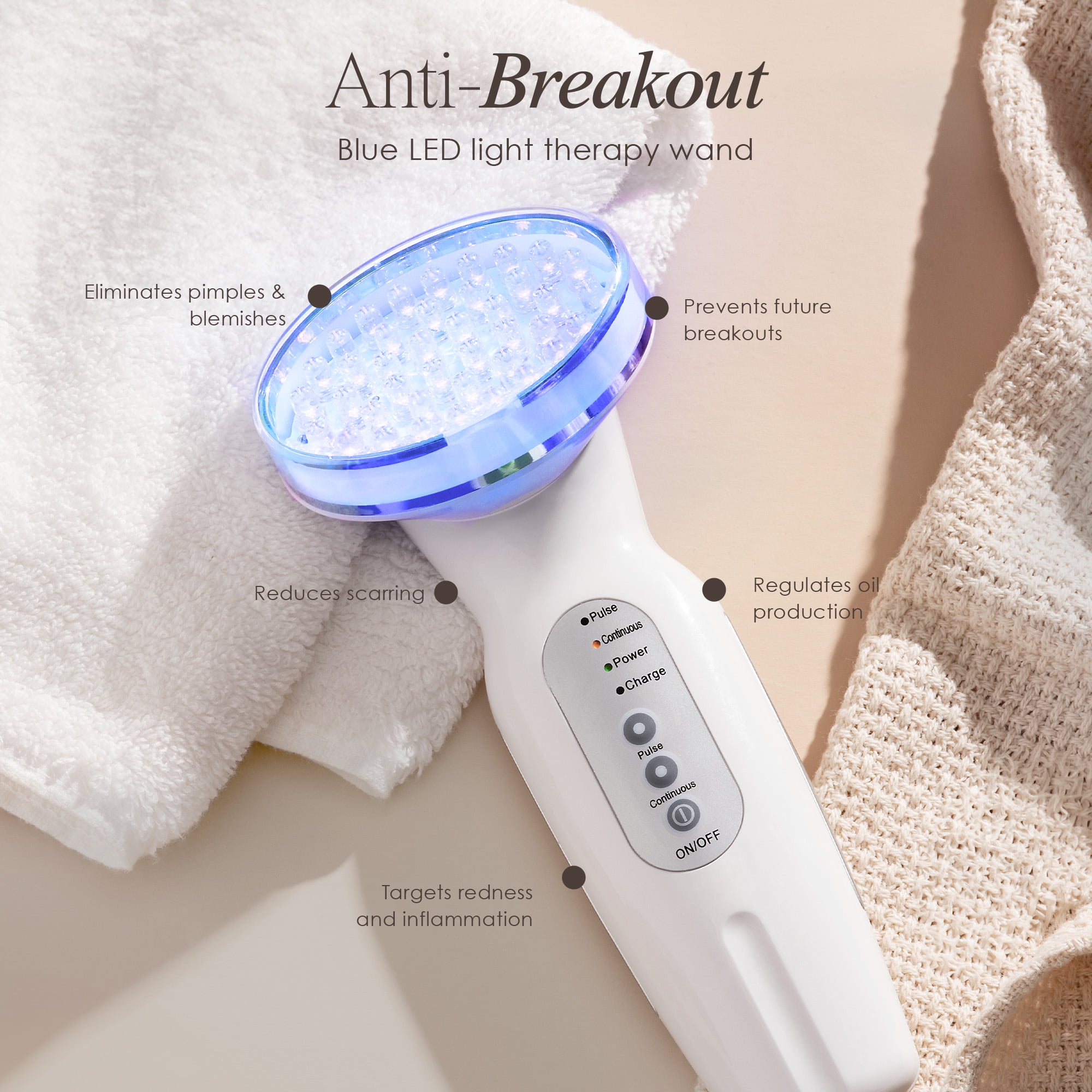 Project E Beauty Blue LED Light Therapy Device for Acne and Pore Minimizing (Blue, 1.15 lb) q8smj