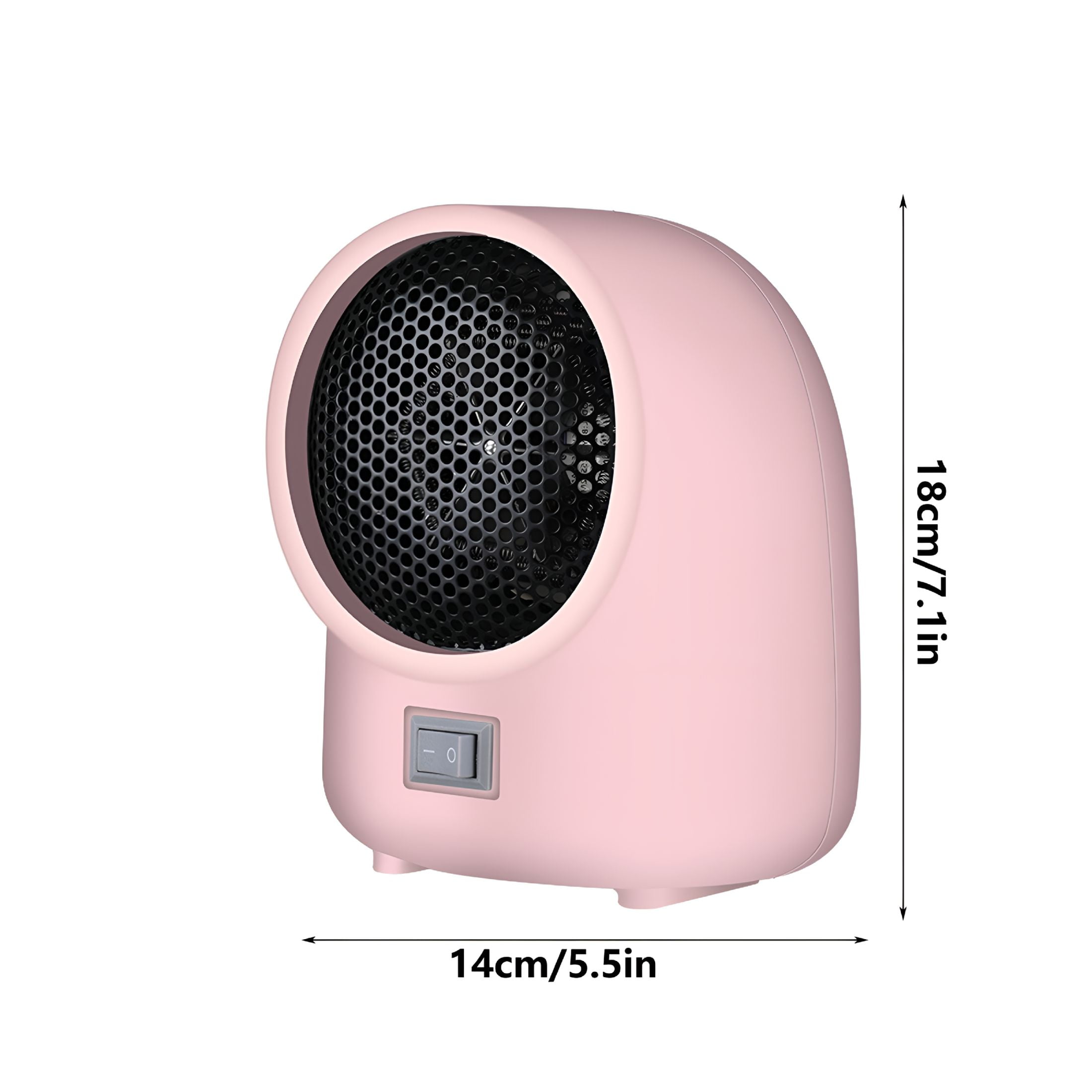 Hibibud Portable Rechargeable Desktop Heater, Fast Heating Personal Space Warmer for Office and Home (Pink) aluq4