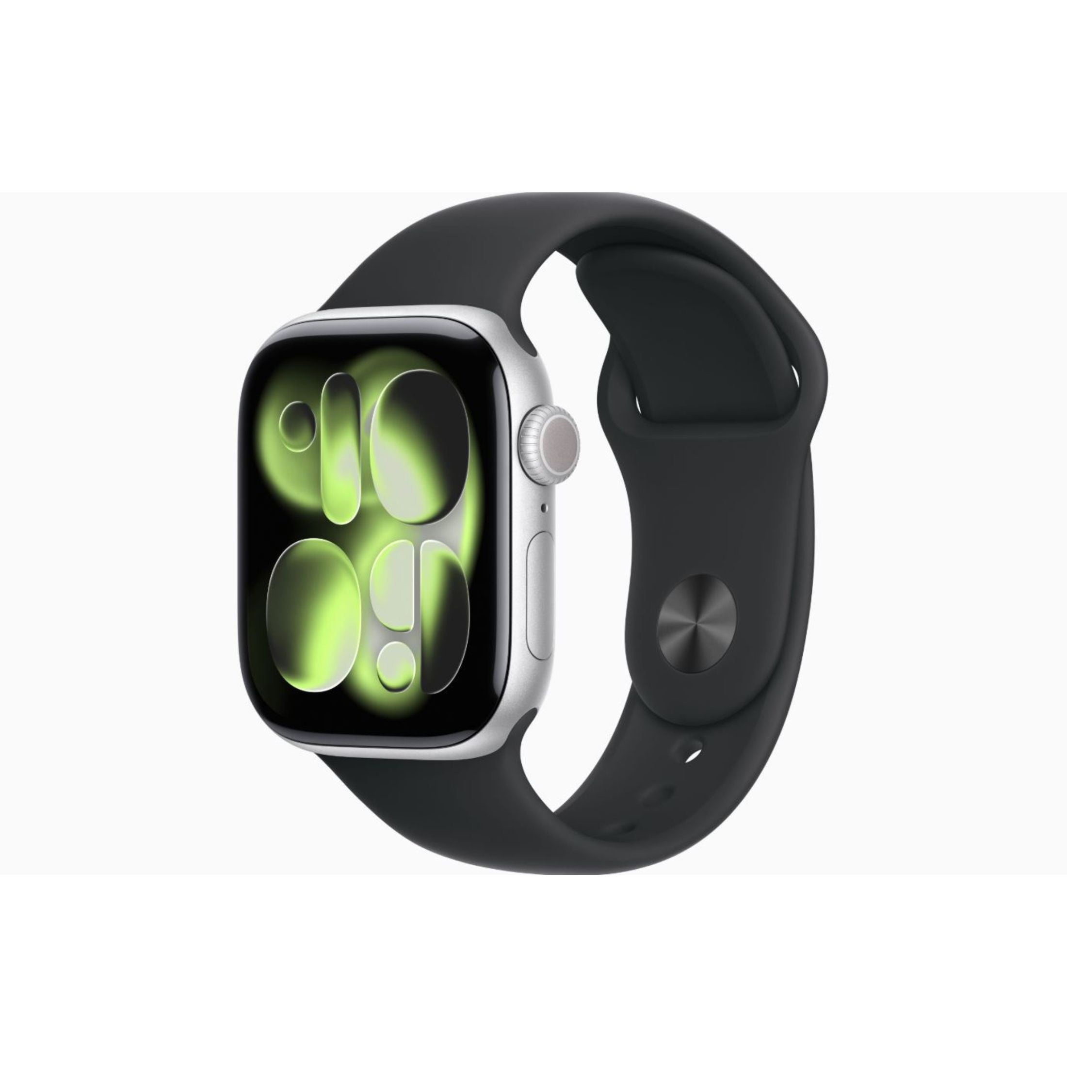 Apple Watch Series 11 GPS + Cellular (Silver Aluminum Case, Black Sport Band, 46mm) nwl0m