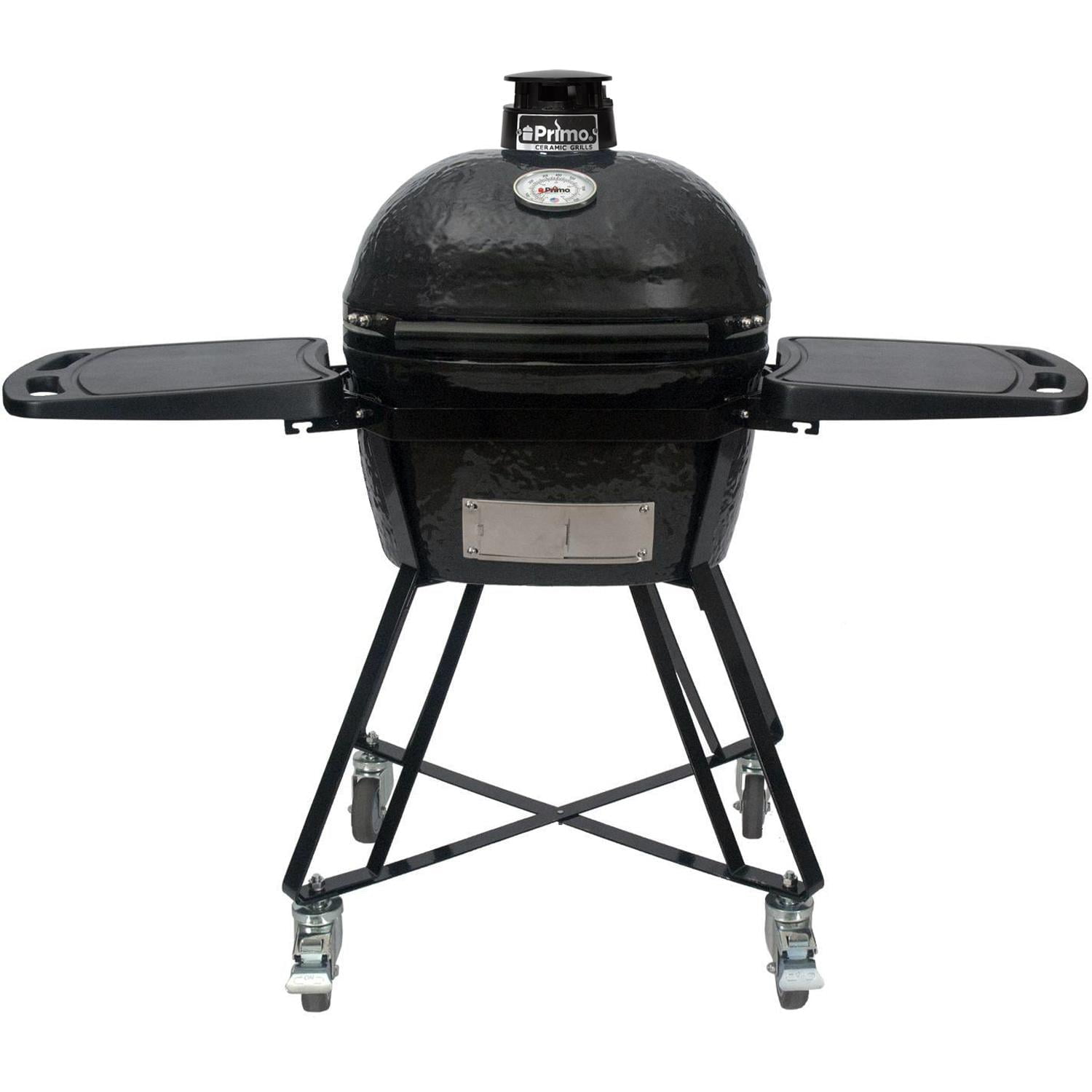 Primo Oval Junior 200 Ceramic Kamado Grill (Black, 210 sq in) ddlac