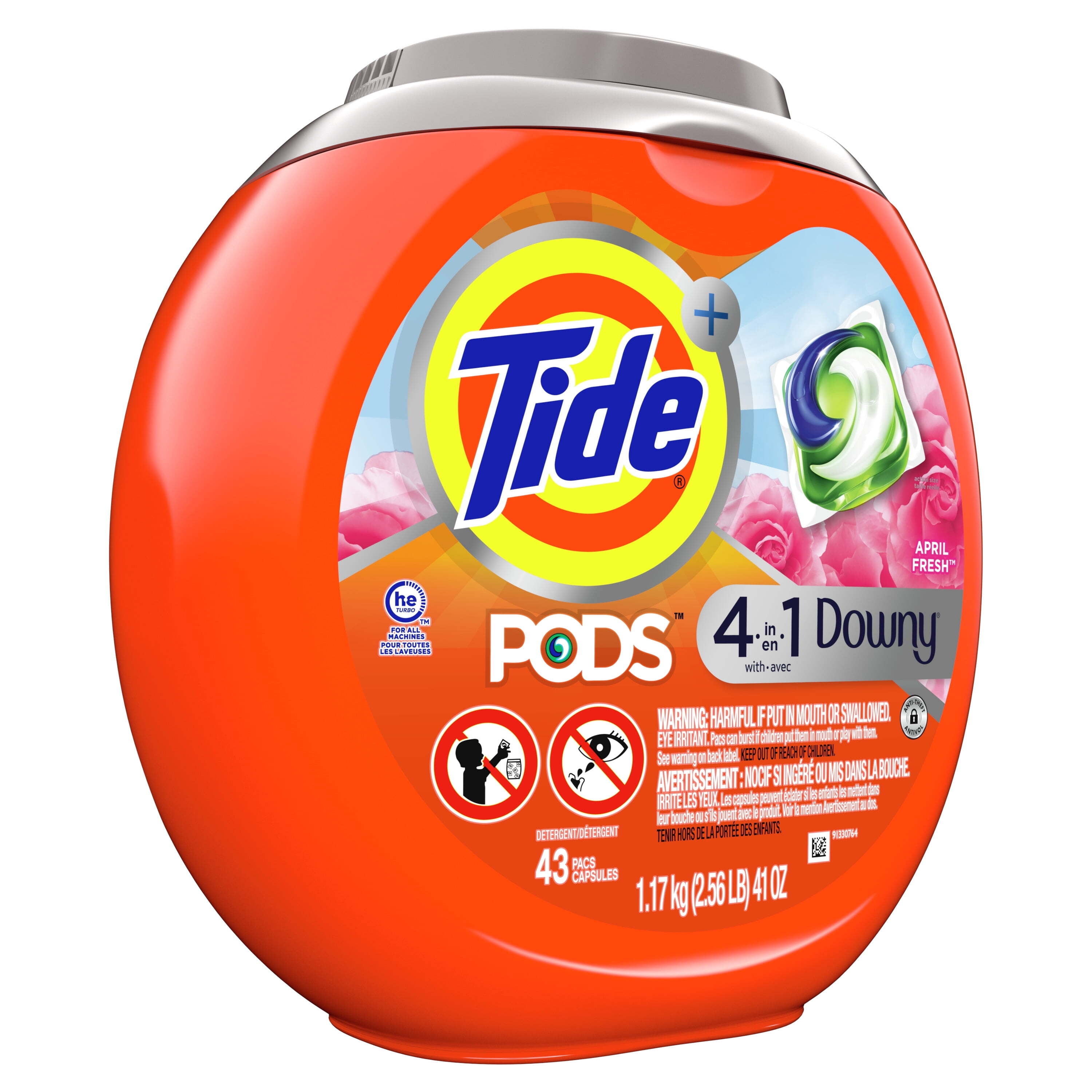Tide Pods with Downy 4-in-1 Laundry Detergent Pacs (43 Count) 1j7f3
