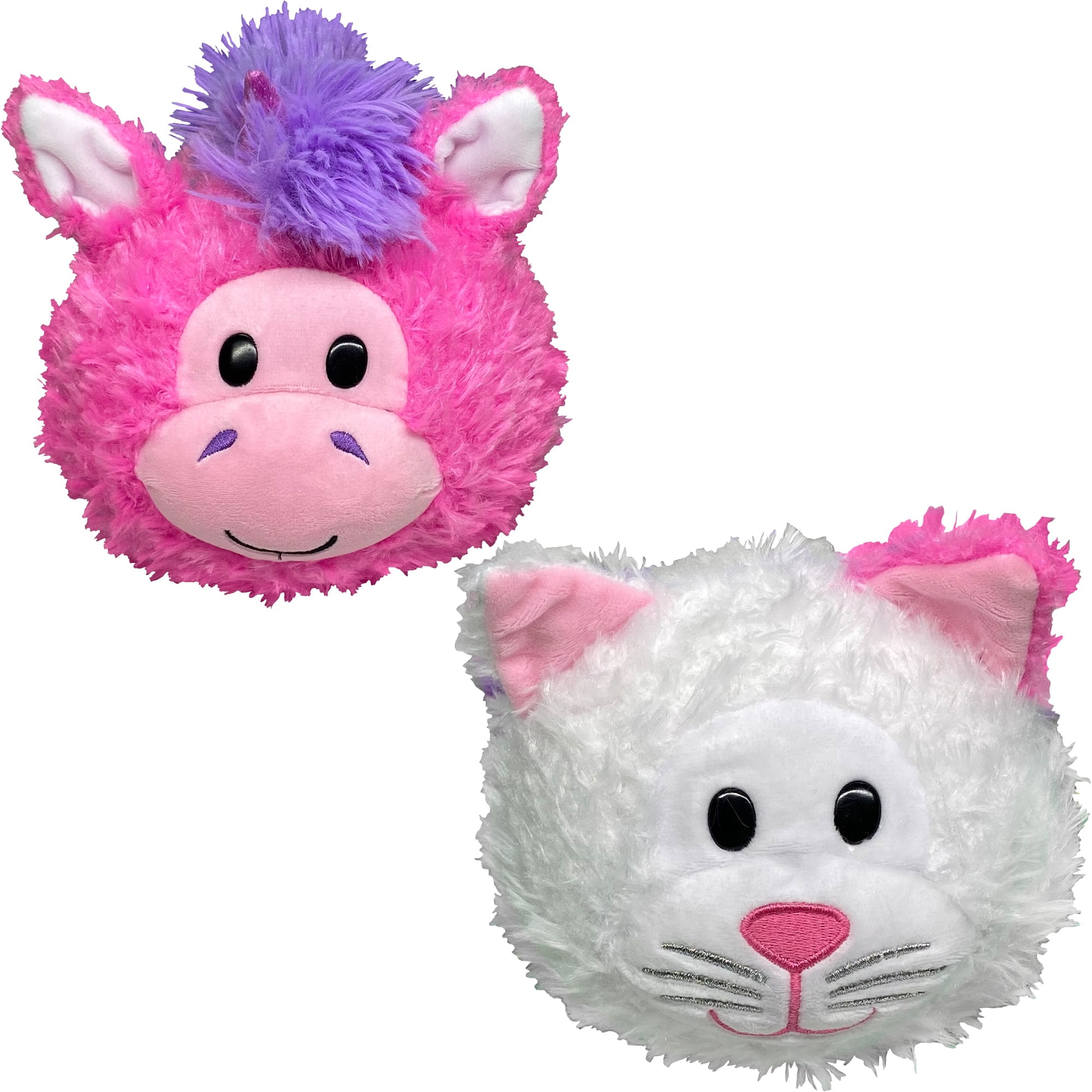 FlipaZoo Magic Tails 2-in-1 Reversible Plush Toy (Pink Unicorn to White Cat, 3 in) 519l8