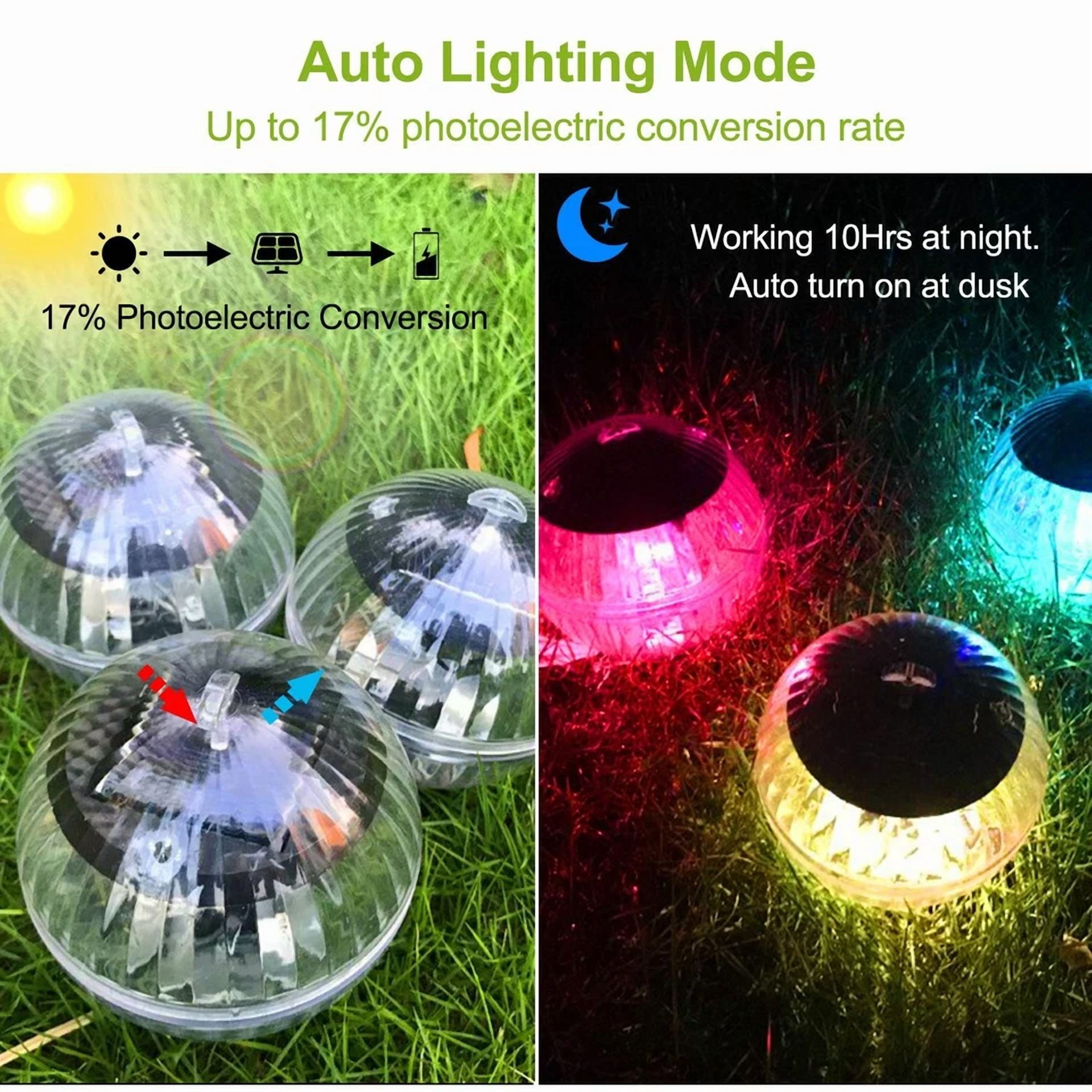 Purely Solar LED Floating Pool Lights for Garden Pond and Outdoor Decor (Color Changing, 1 Pack) f34sx