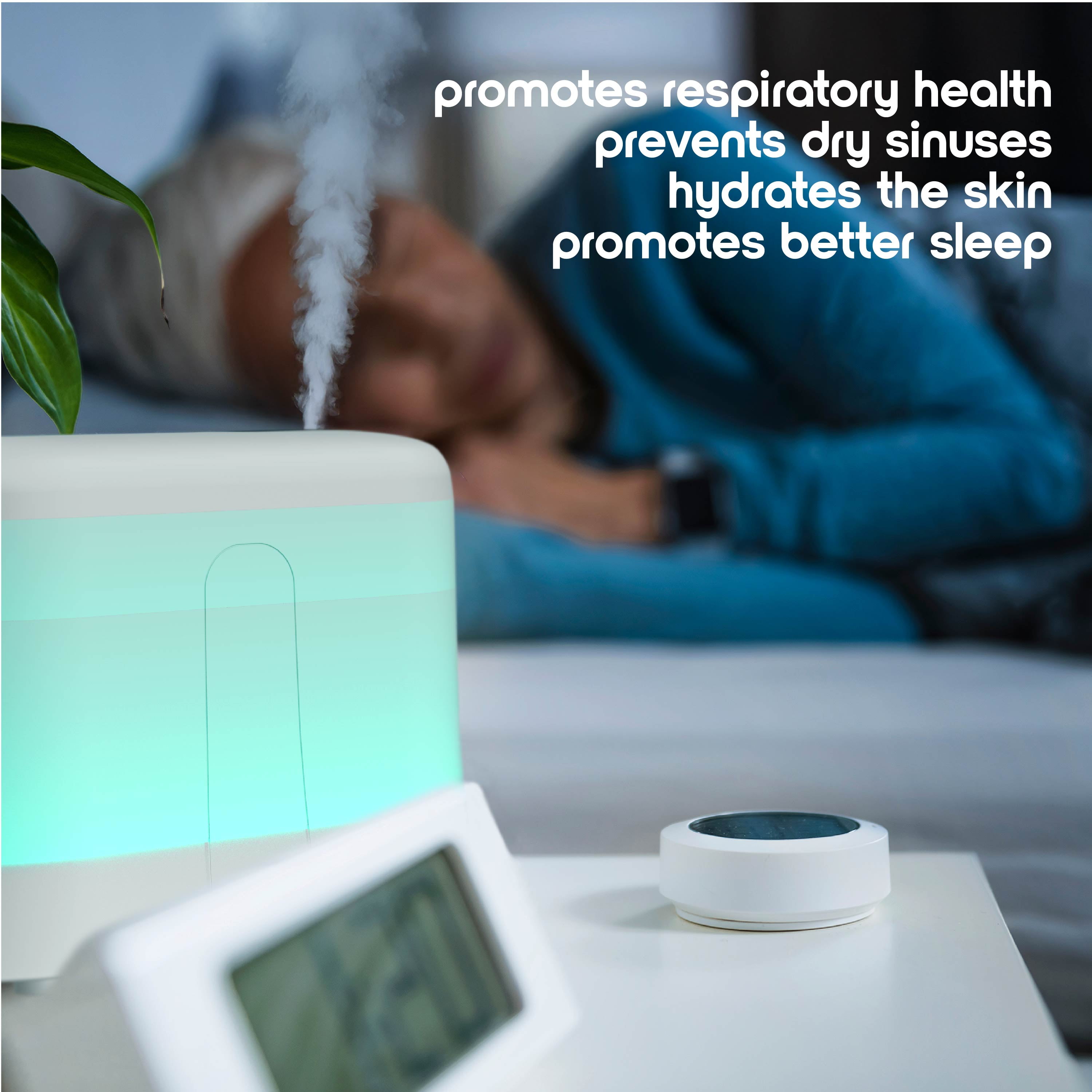 Tzumi Cozi Cool Mist Humidifier and Aroma Diffuser with LED Lights (White) 7t6m0