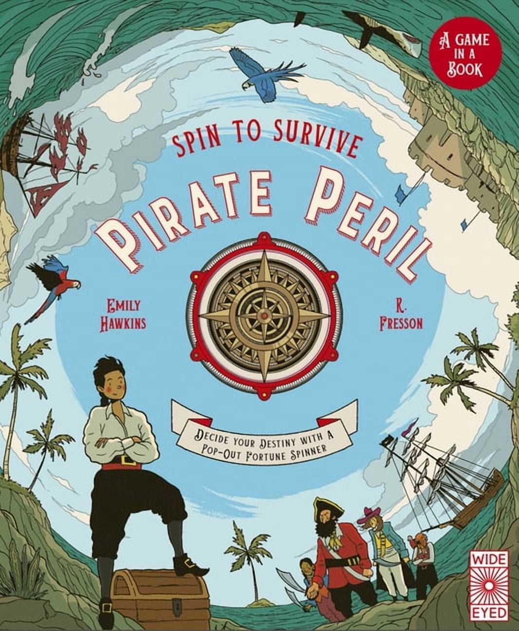 Emily Hawkins Spin to Survive: Pirate Peril Interactive Adventure Book (Hardcover, 64 Pages) 7k1kz