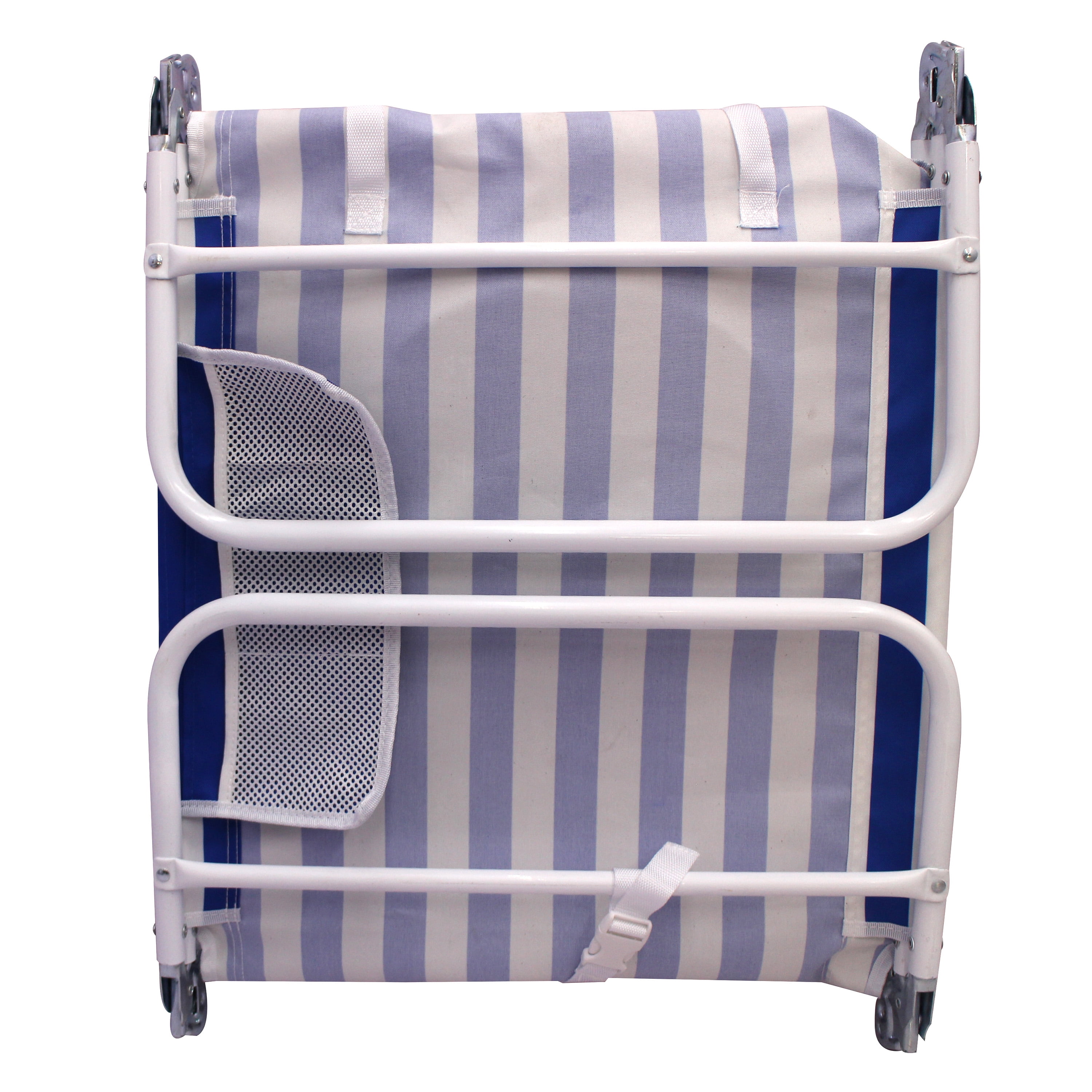 Mainstays Folding Backpack Beach Lounger with Face-Down Design (Blue & White Stripe, 72 in x 22 in) ekohd - Image 9