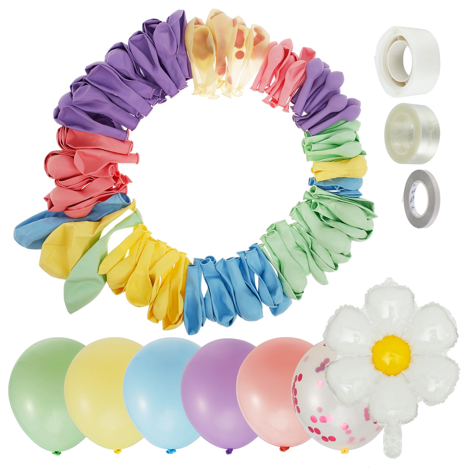 Toorise Daisy Balloon Arch Kit for Party Decorations (Multicolor Pastel, 1 Kit) la72l