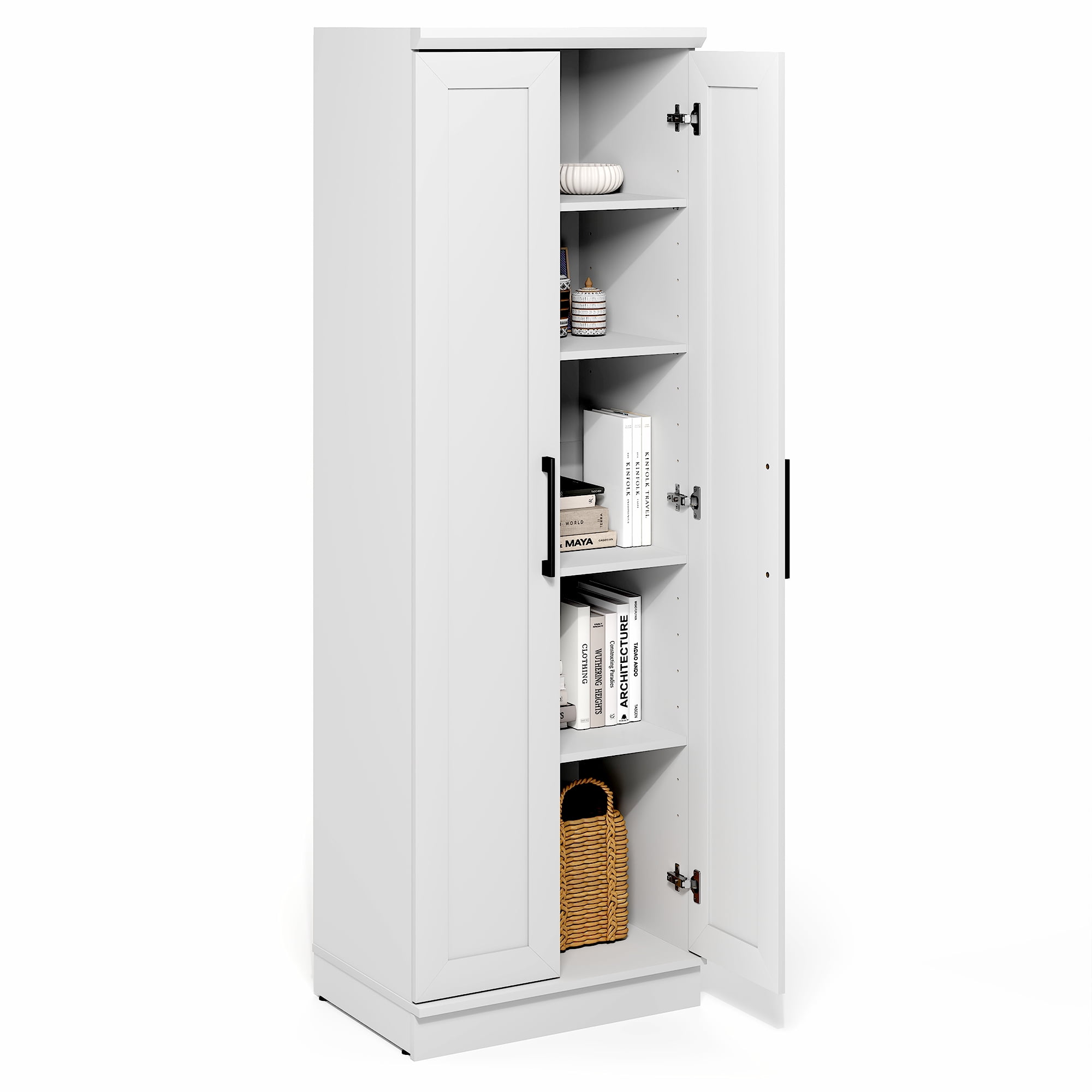 Furinno Robin Kitchen Storage Cabinet with 2 Doors (White, 23.31 in W x 71.18 in H) w5ht4