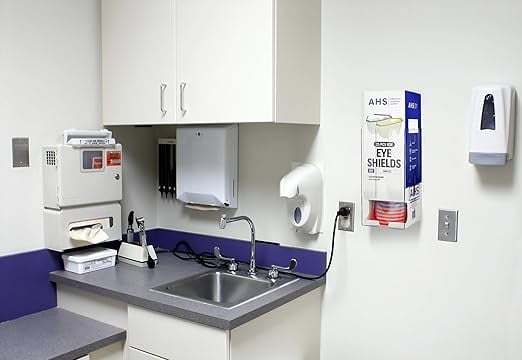 American Hospital Supply Eye Shield Dispenser, Wall-Mounted Protective Eyewear Organizer (1 Each) gr5wo